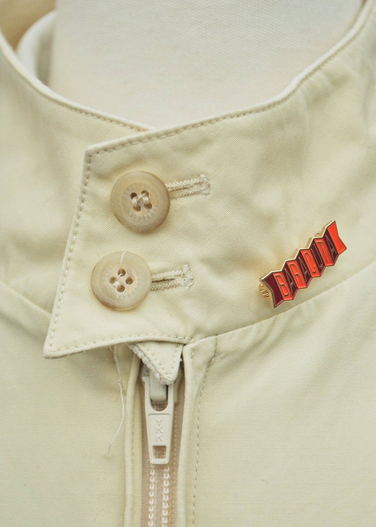 Vintage Mod Baracuta G9 Harrington Bomber Jacket in Ivory colour