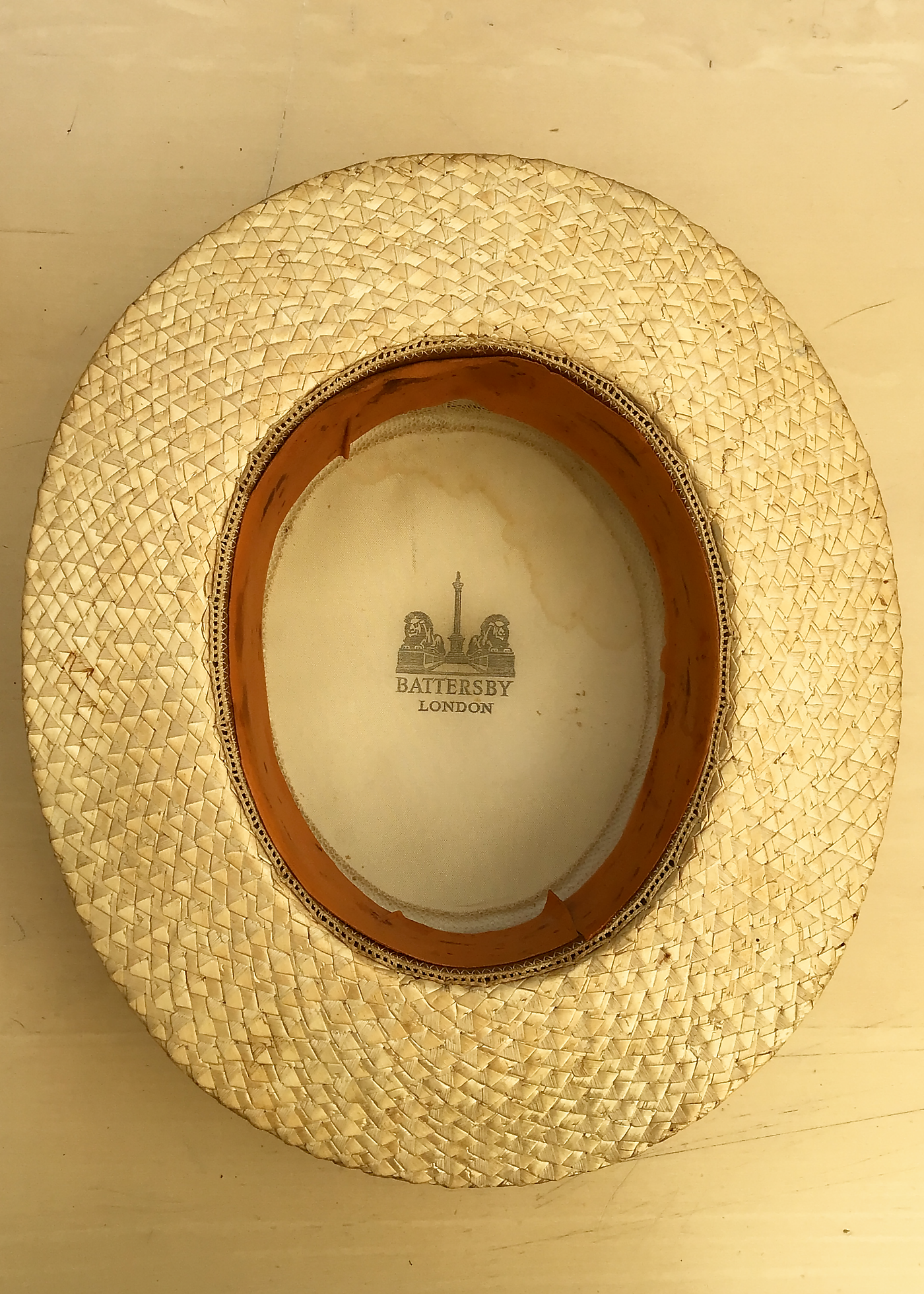 Men's Vintage Battersby Straw Boater Hat • Wounded