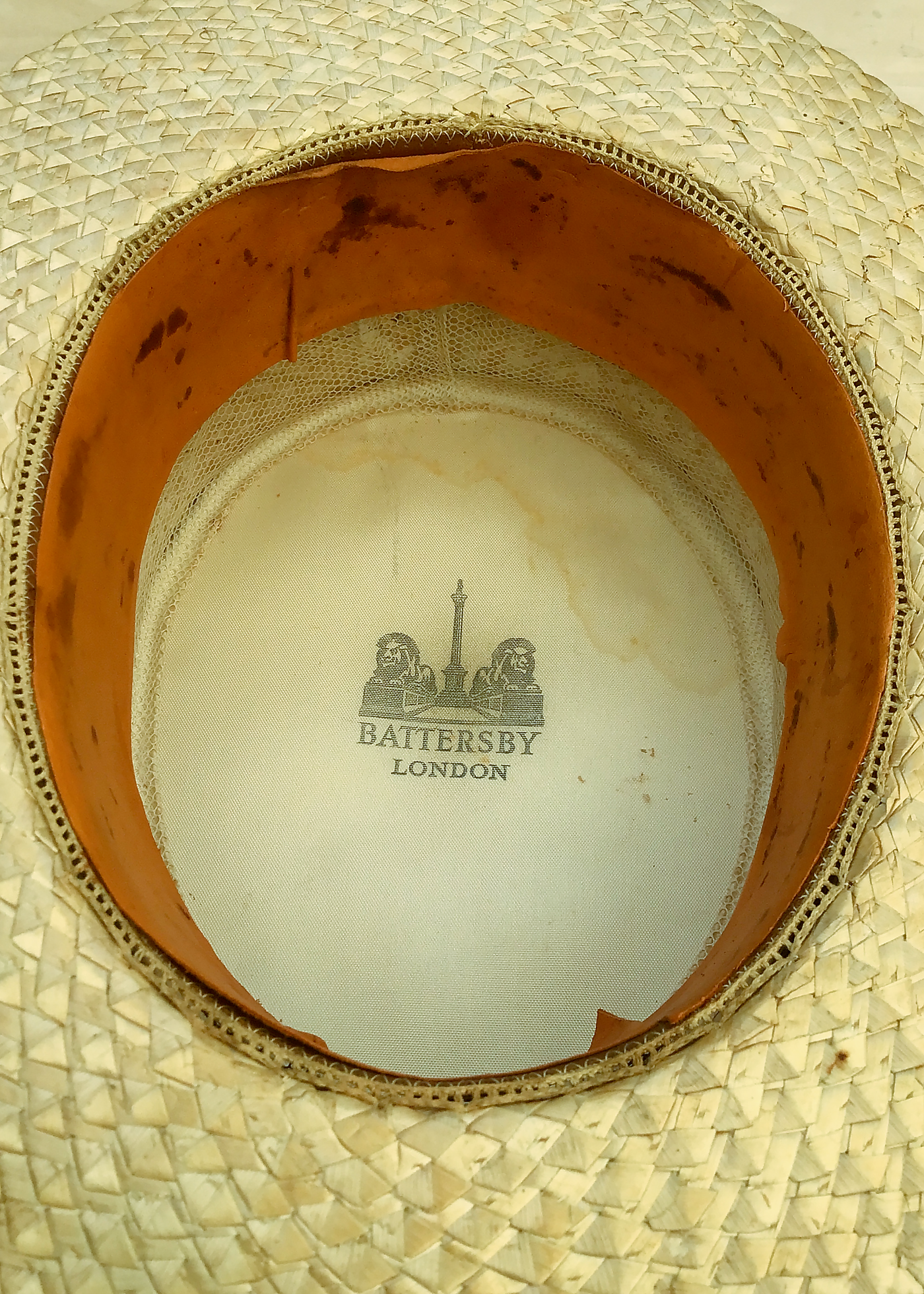 Men's Vintage Battersby Straw Boater Hat • Wounded