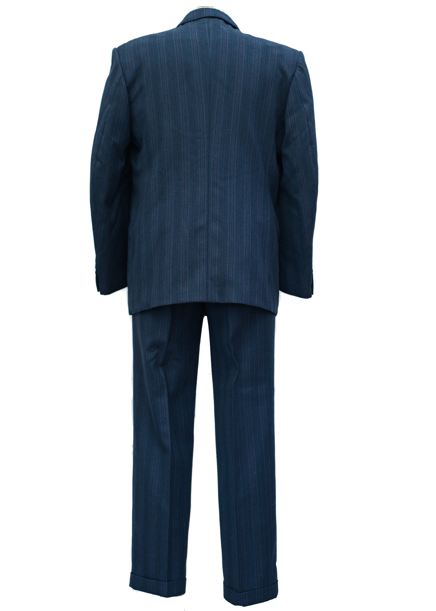 Vintage Men's Blue Double Breasted Suit by Centaur • 40S