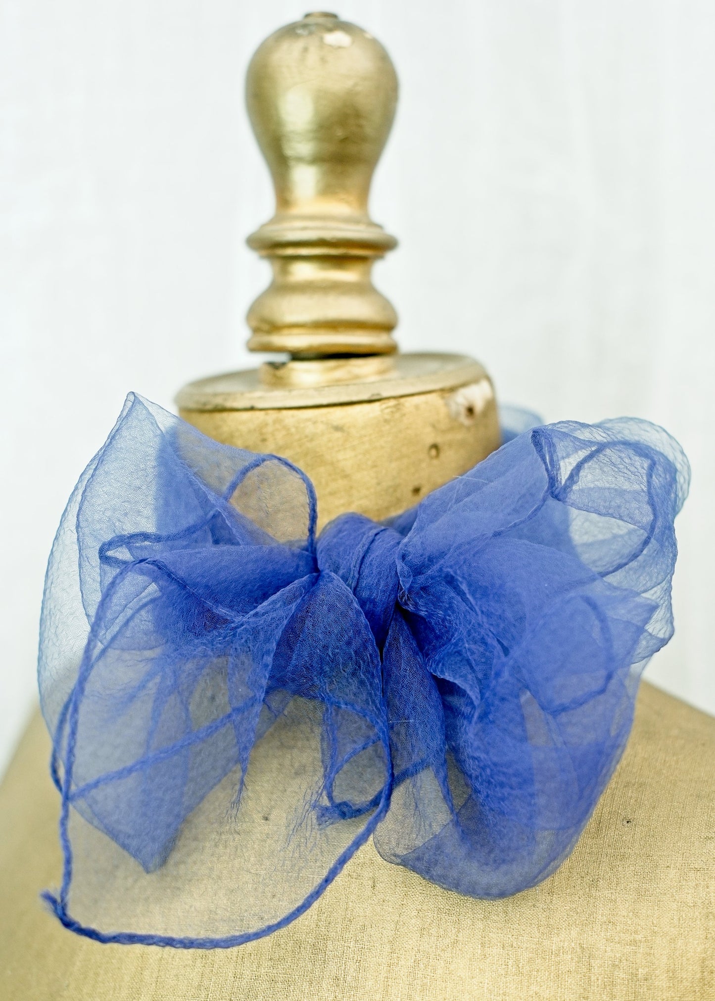 blue nylon georgette headscarf