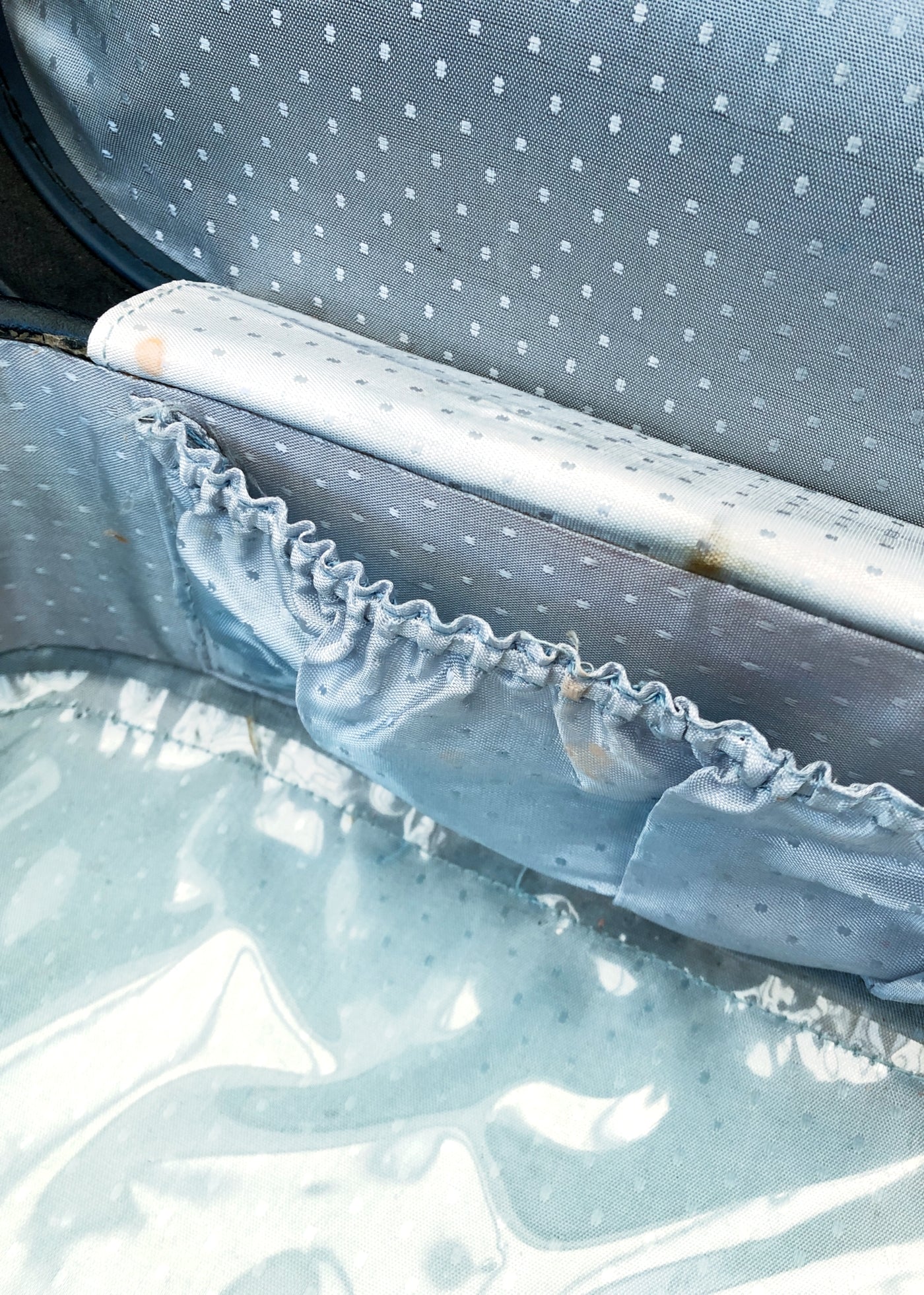 Vintage 60s Navy Blue Vinyl Vanity Case • Lotion Containers