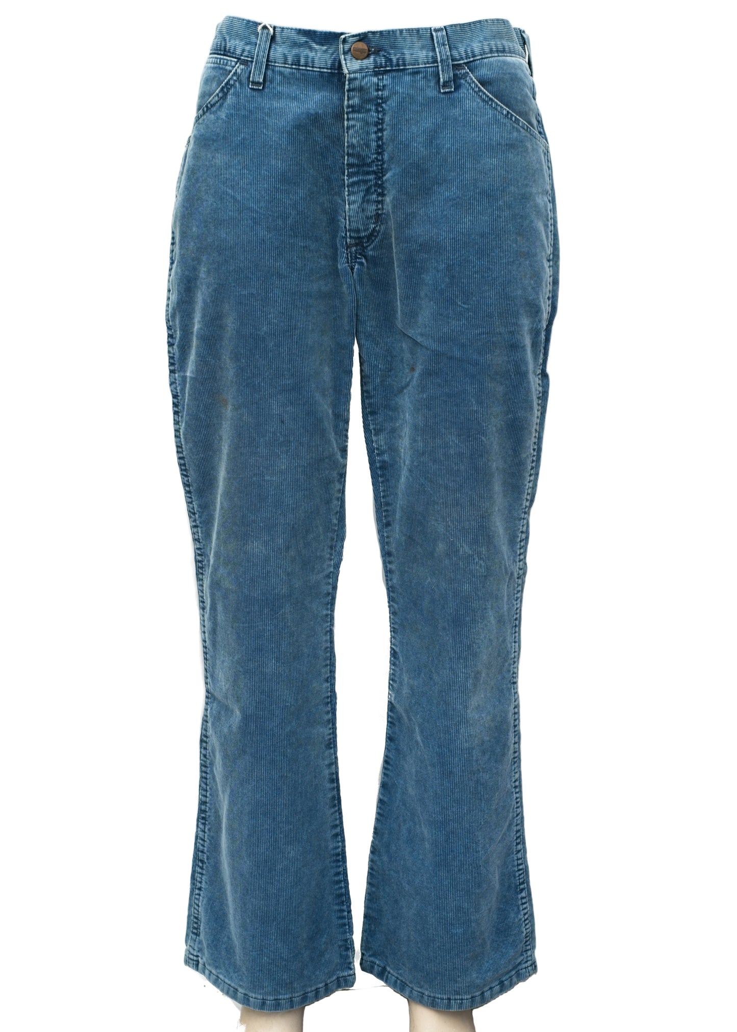 1970s Blue Wrangler Corduroy Flared Jeans