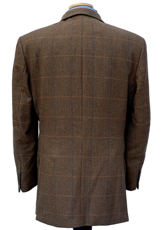 Brown Cashmere Hacking Jacket • Racing Green • 40R