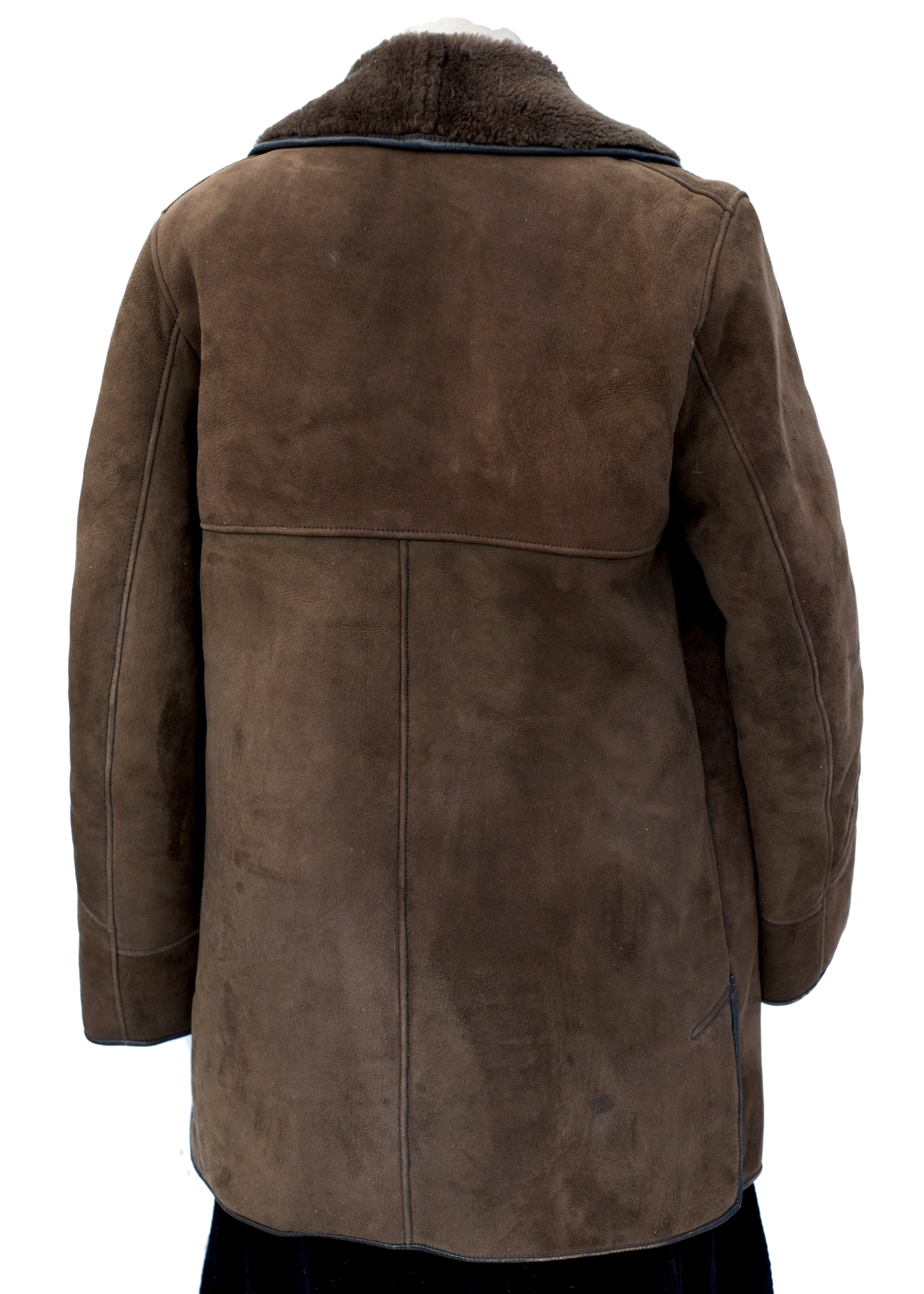 Vintage 60s Brown Suede Sheepskin Coat • Super Soft