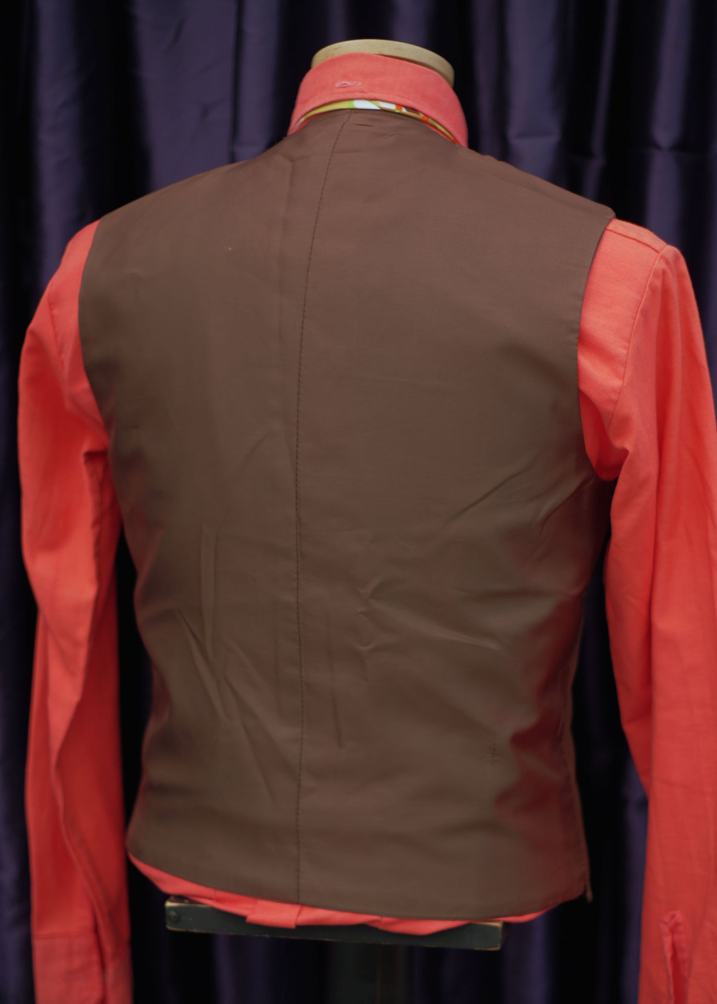 Vintage Brown Suede Waistcoat • 4 Pockets