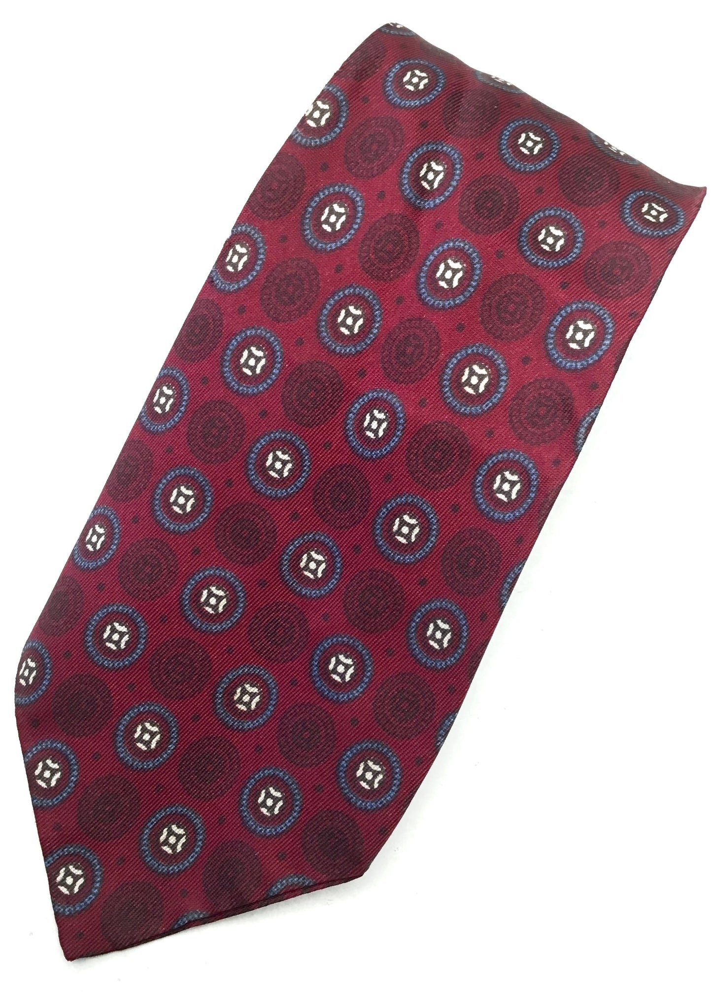 Vintage 60s Burgundy & Blue Neck Tie