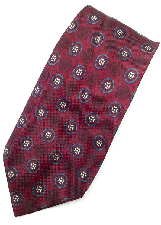 Vintage 60s Burgundy & Blue Neck Tie