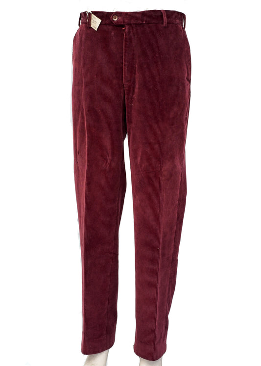 burgundy wine jumbo cord trousers