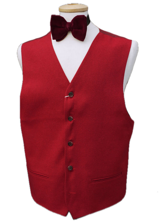 Vintage Burton Wine Colour Wool Waistcoat