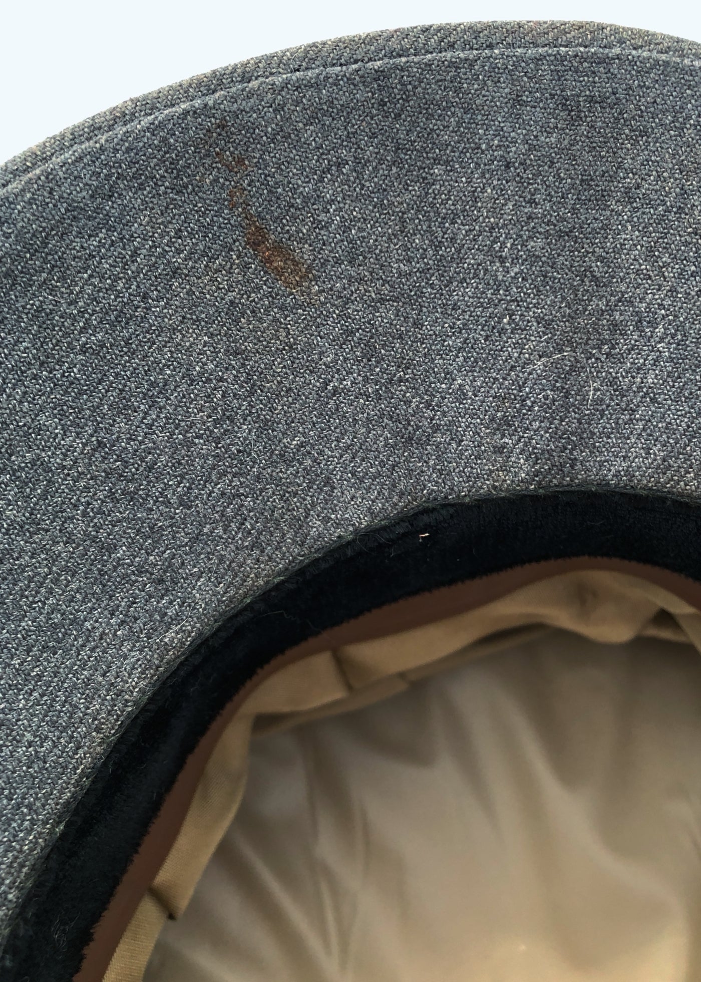 Vintage Grey Chauffers Peaked Cap Hat