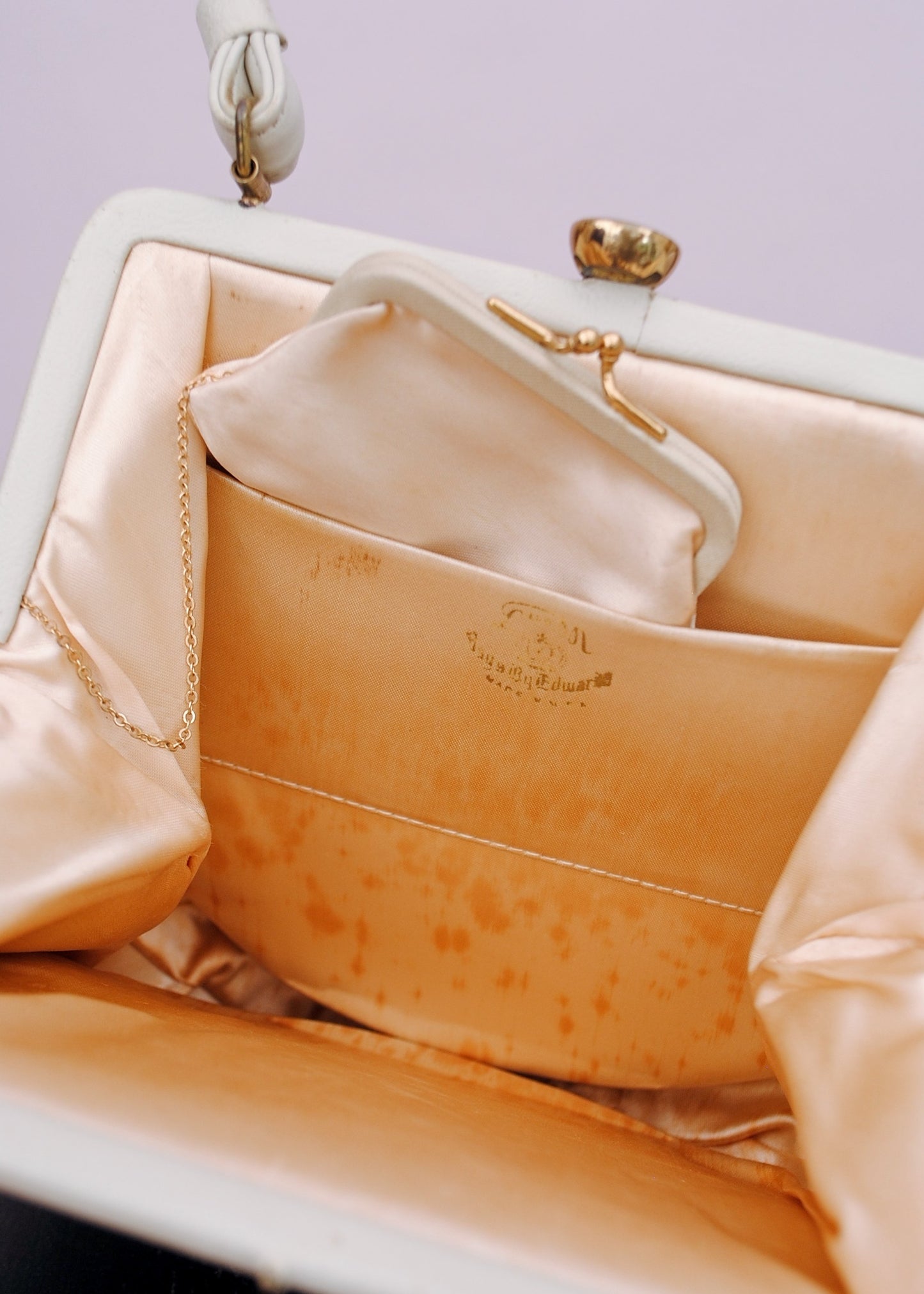 Vintage Floral Chenille Hand Bag • Top Handle Bag