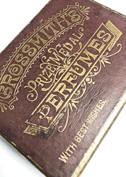 Vintage Victorian Cardboard Gift Box from Grossmith's Perfume • Empty