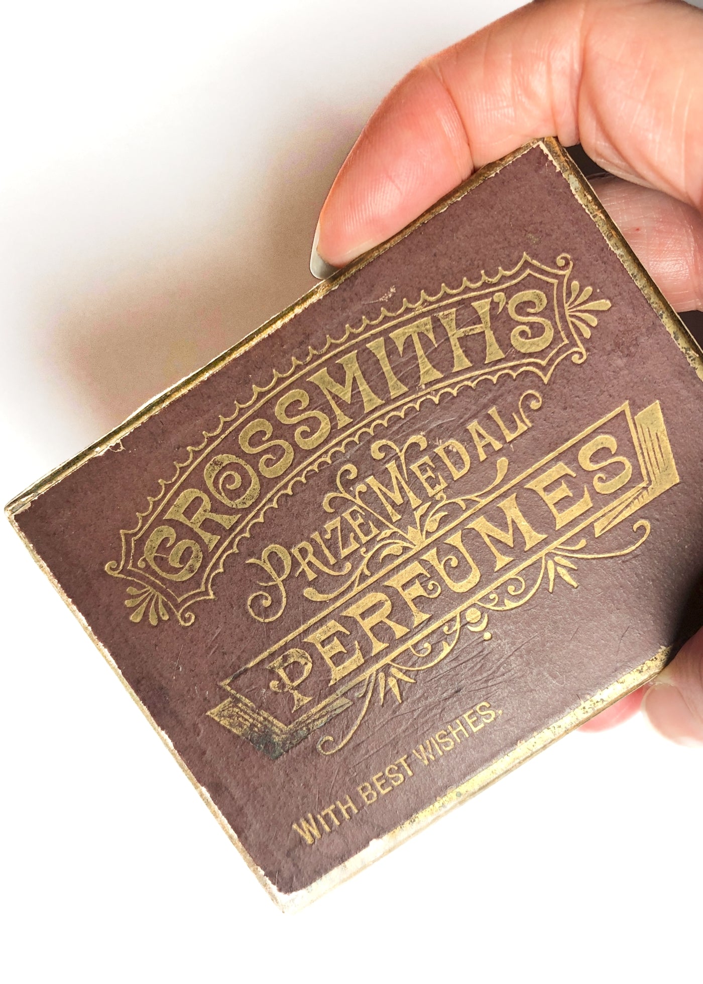 Vintage Victorian Cardboard Gift Box from Grossmith's Perfume • Empty