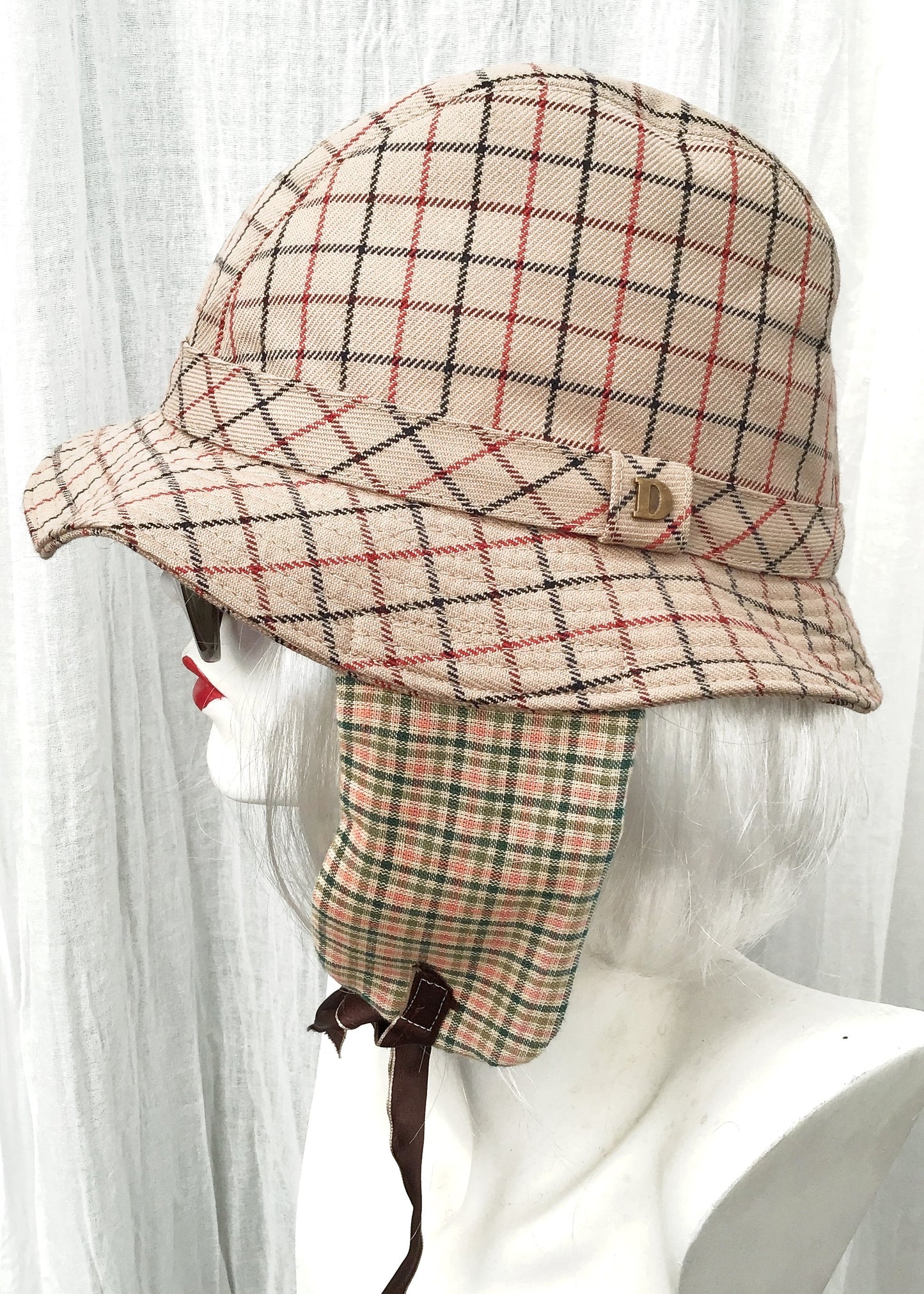 Heritage Check Trilby Bucket Hat with Ear Flaps