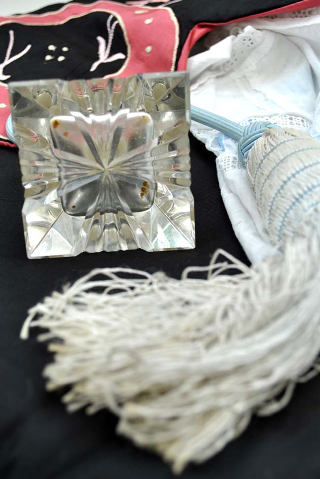 1930s Vintage Art Deco Lead Crystal Perfume Atomiser Bottle
