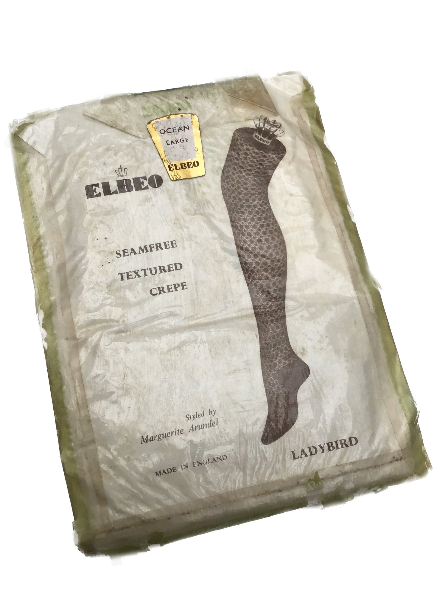 Original Vintage Elbeo Ocean Blue Lace Stockings