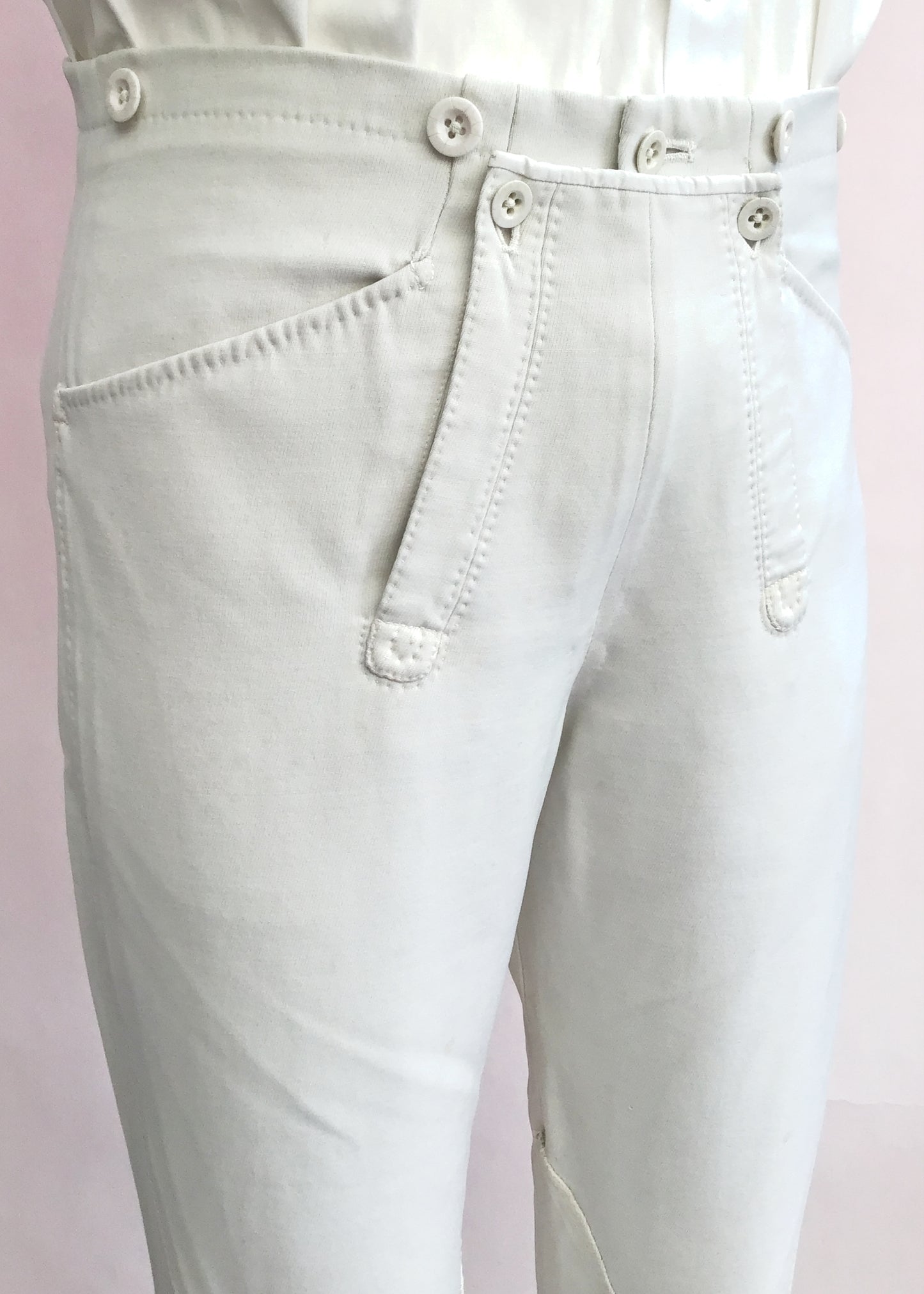 Men's Vintage Frank Hall White Jodphurs • Equestrian • Mr Darcy Breeches