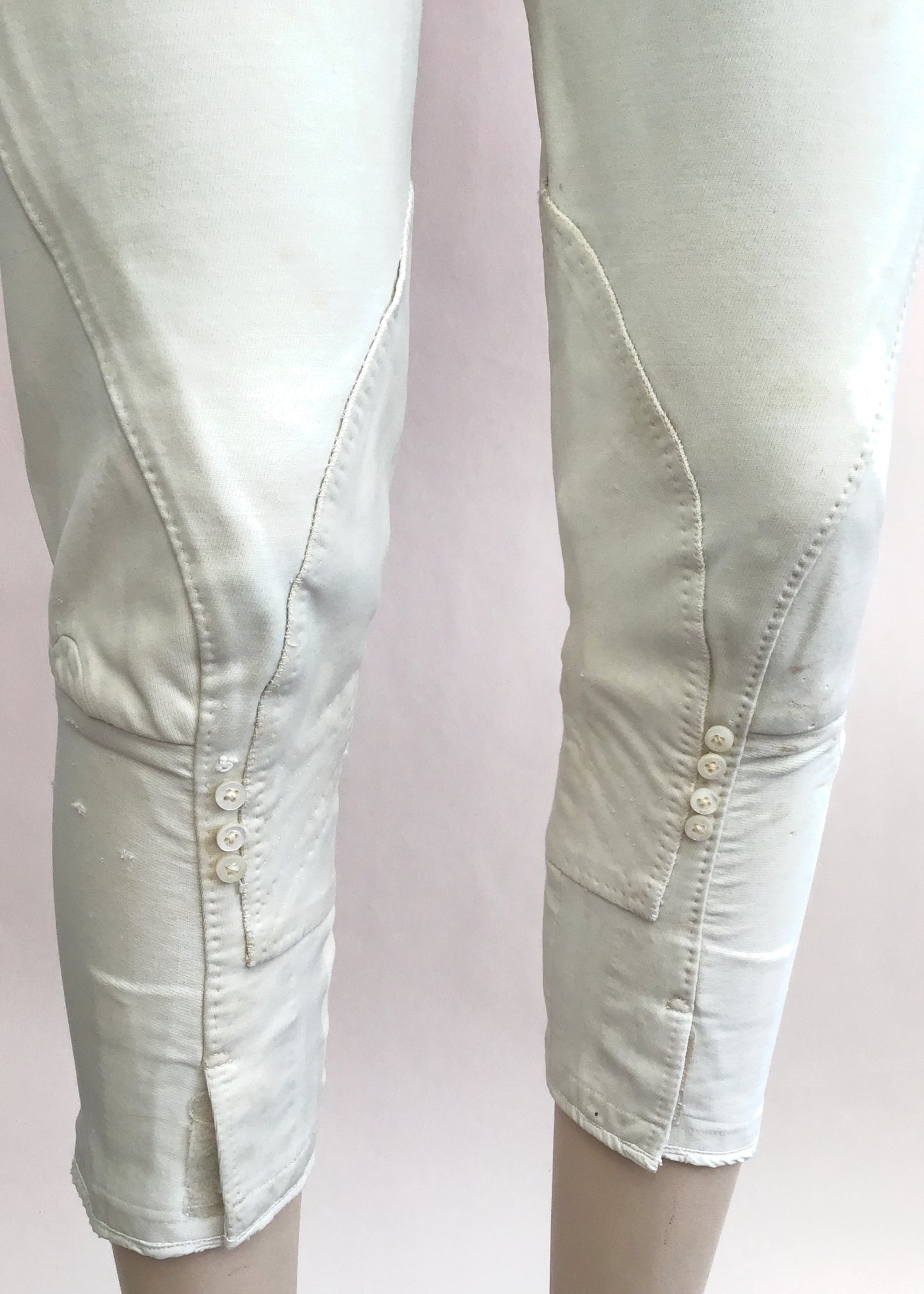 Men's Vintage Frank Hall White Jodphurs • Equestrian • Mr Darcy Breeches