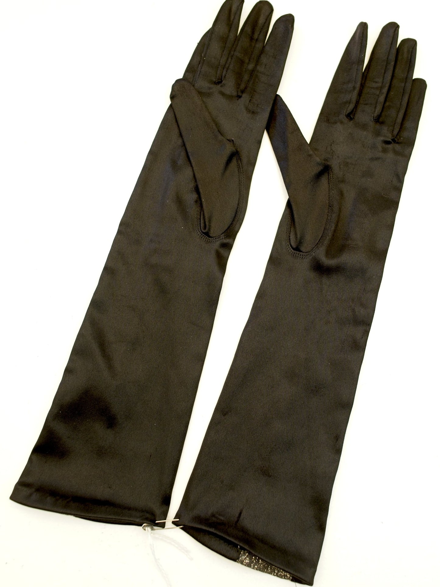 Vintage Black Gold Lame Long Evening Gloves