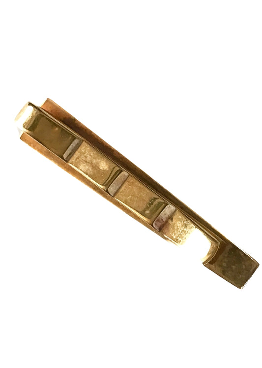 Vintage Green Onyx Goldtone Tie Pin