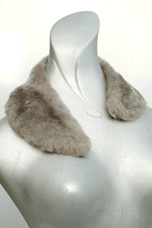 grey sheepskin collar