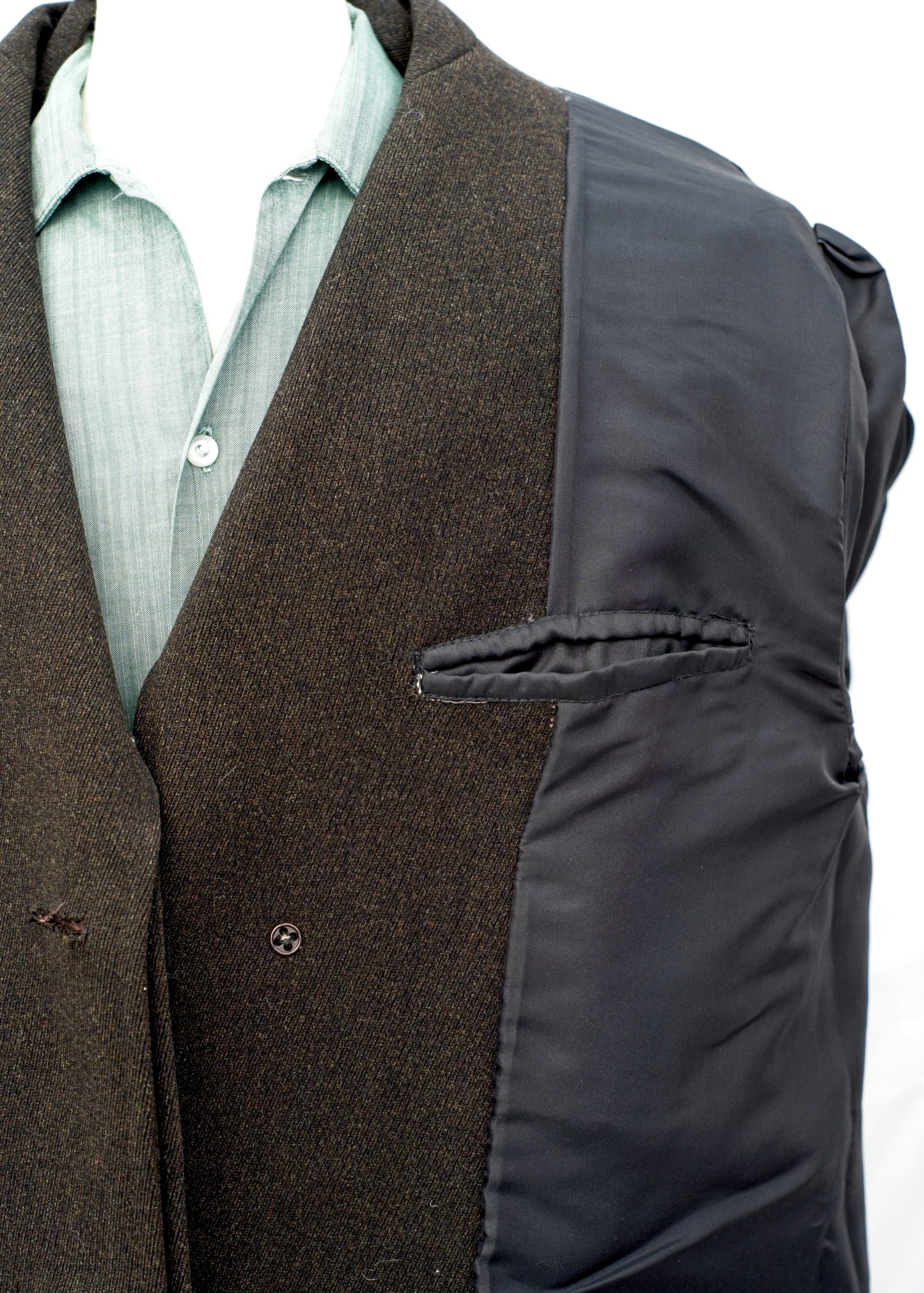 Men's Vintage 50's Wool Crombie Overcoat 40/46" Chest