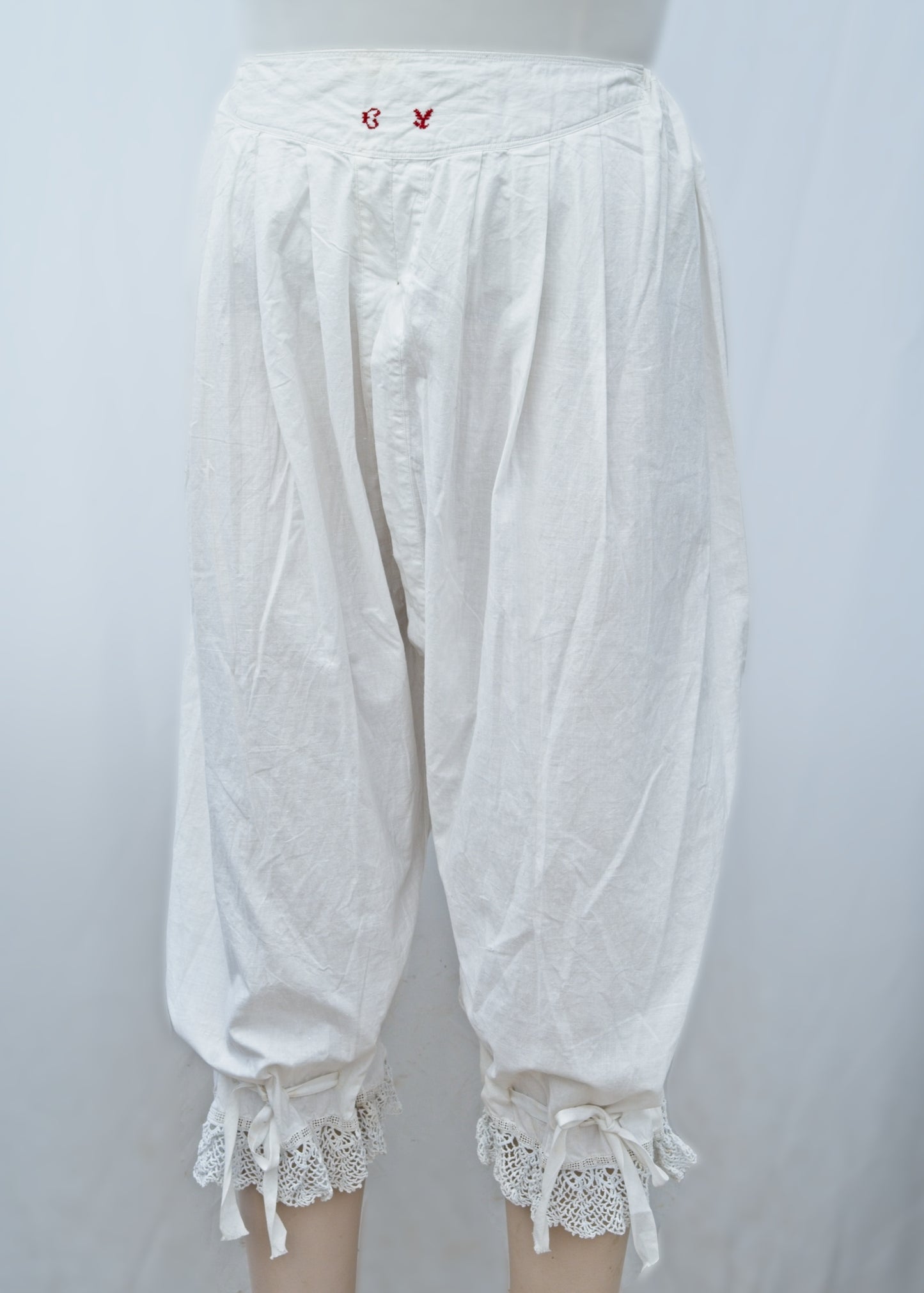 victorian open inside leg antique boomers, knickerbockers
