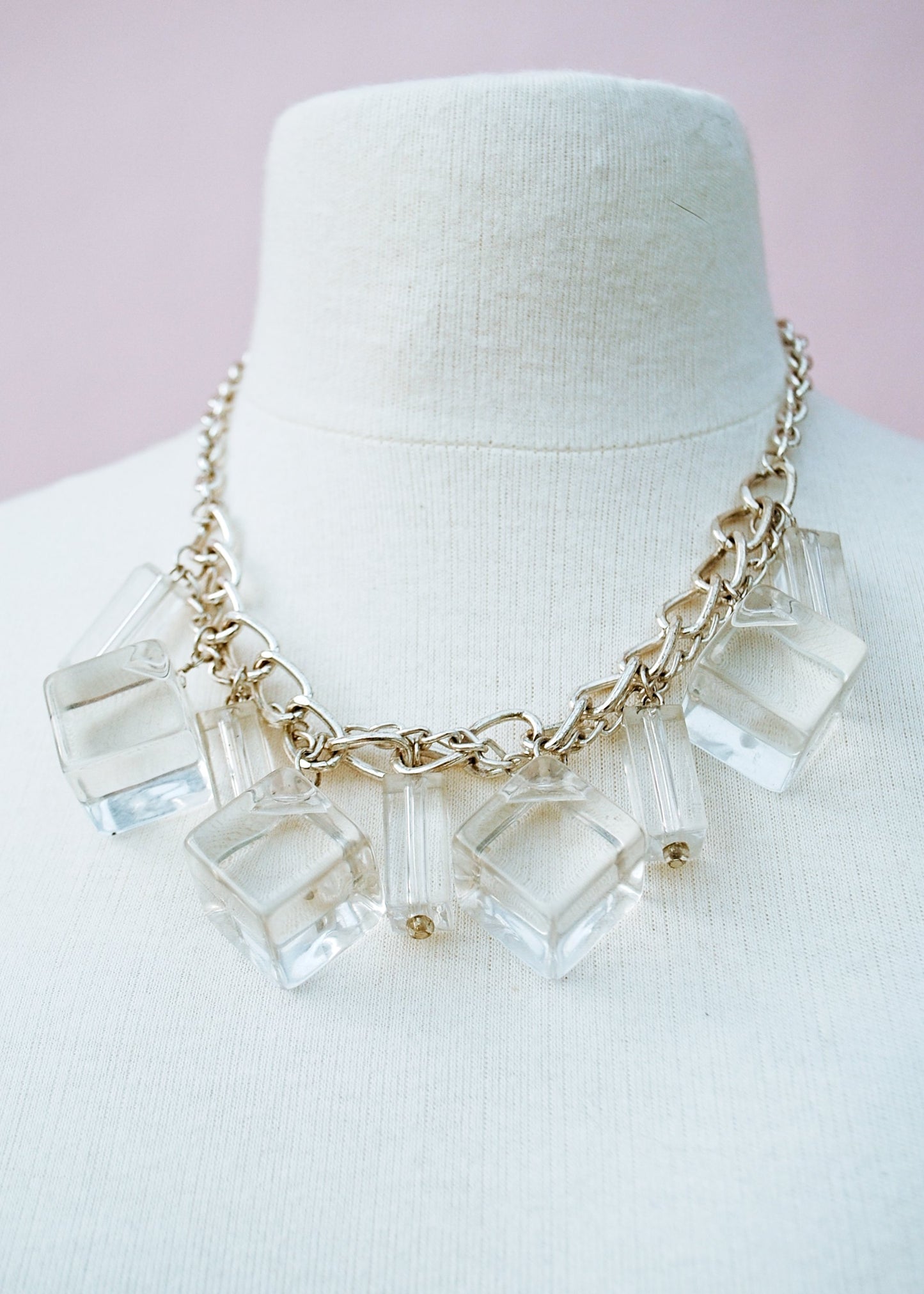 Ice Cube Necklace • Transparent Cubes