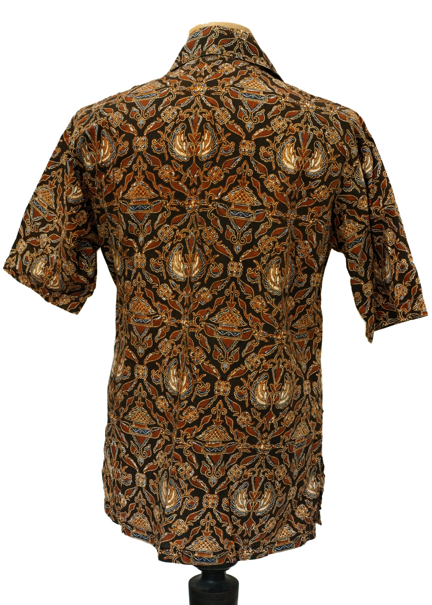 Vintage Indonesian Batik Short Sleeve Summer Shirt