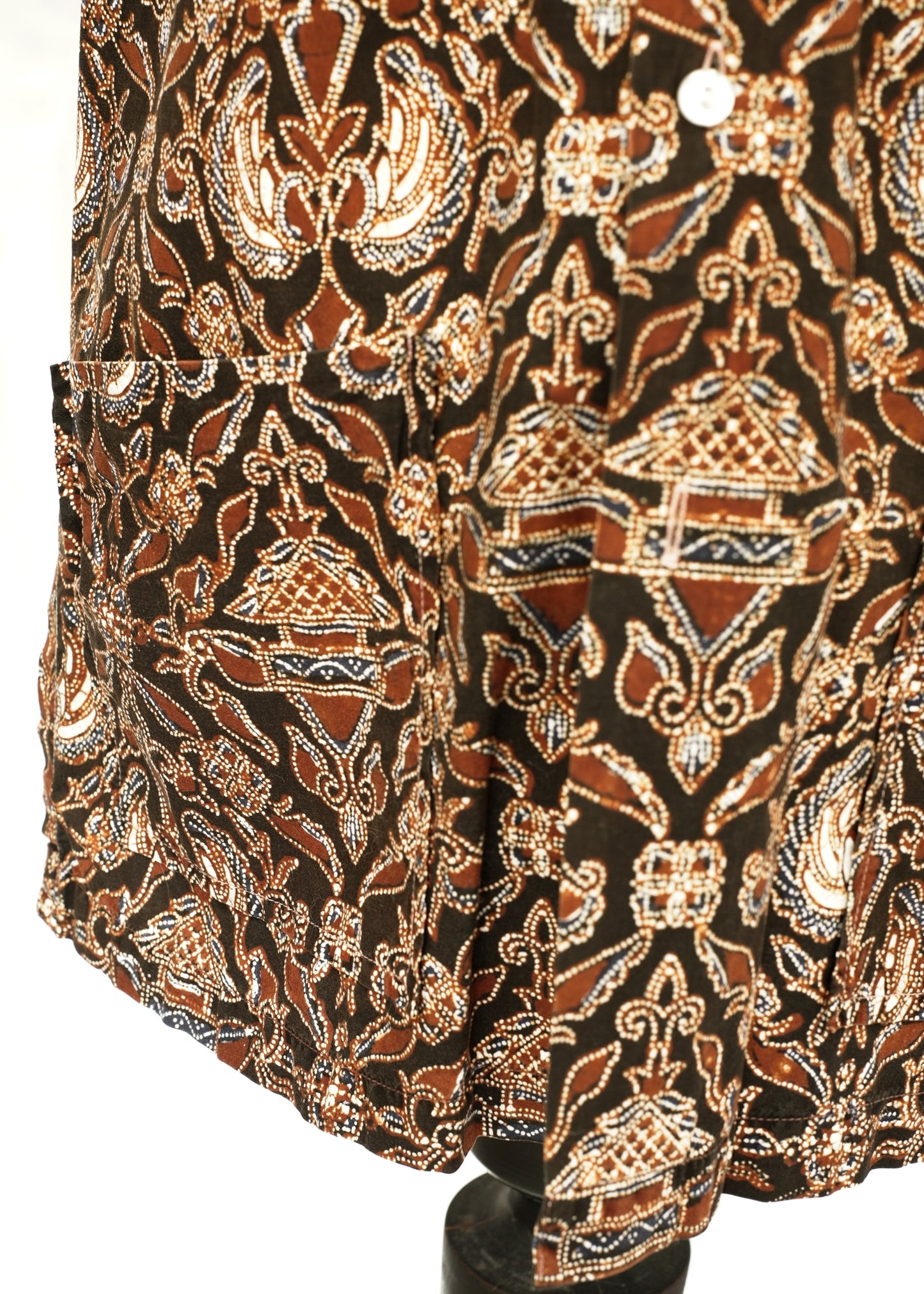 Vintage Indonesian Batik Short Sleeve Summer Shirt