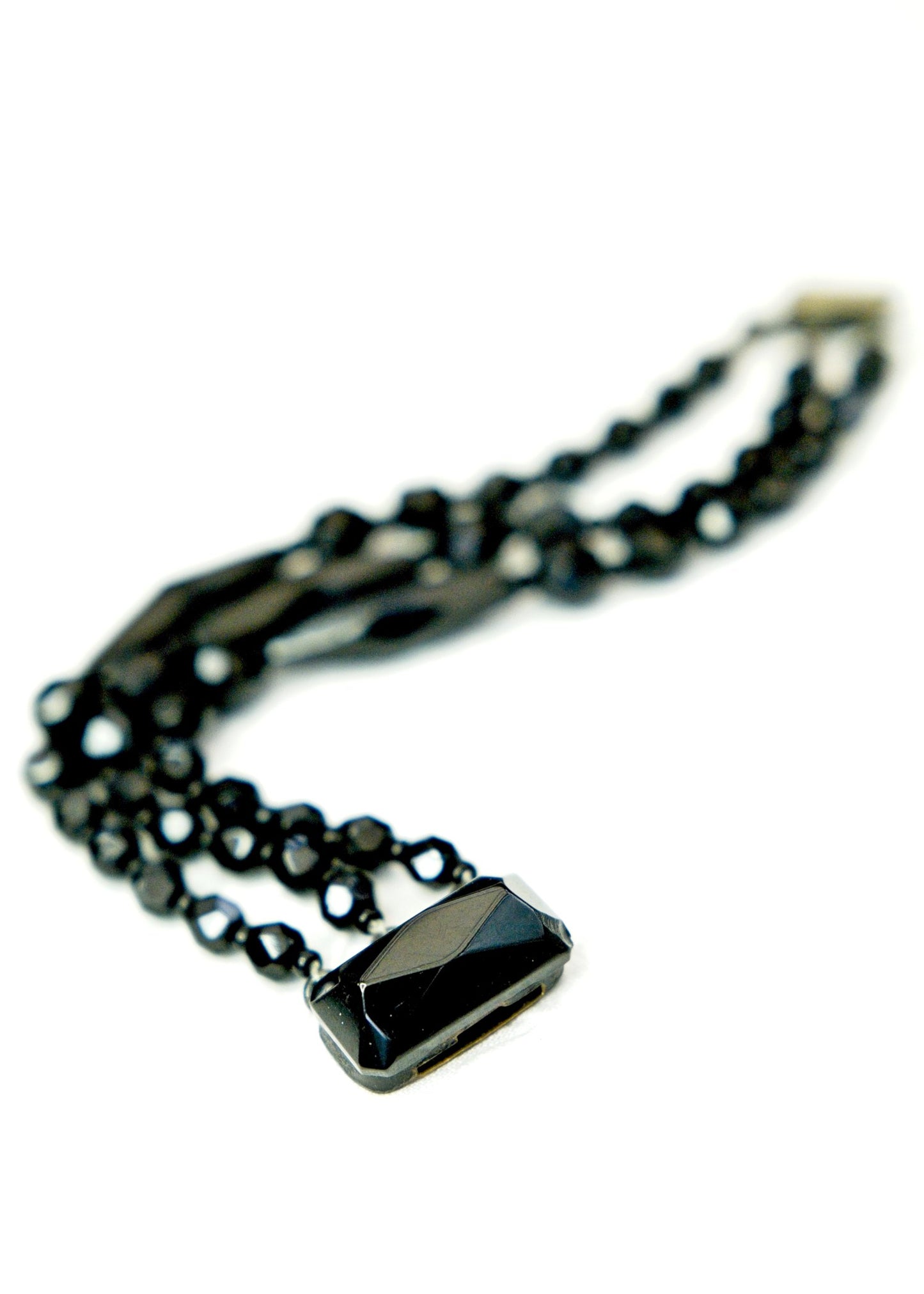 Victorian Jet Beaded Bracelet • Mourning Jewellery • Goth