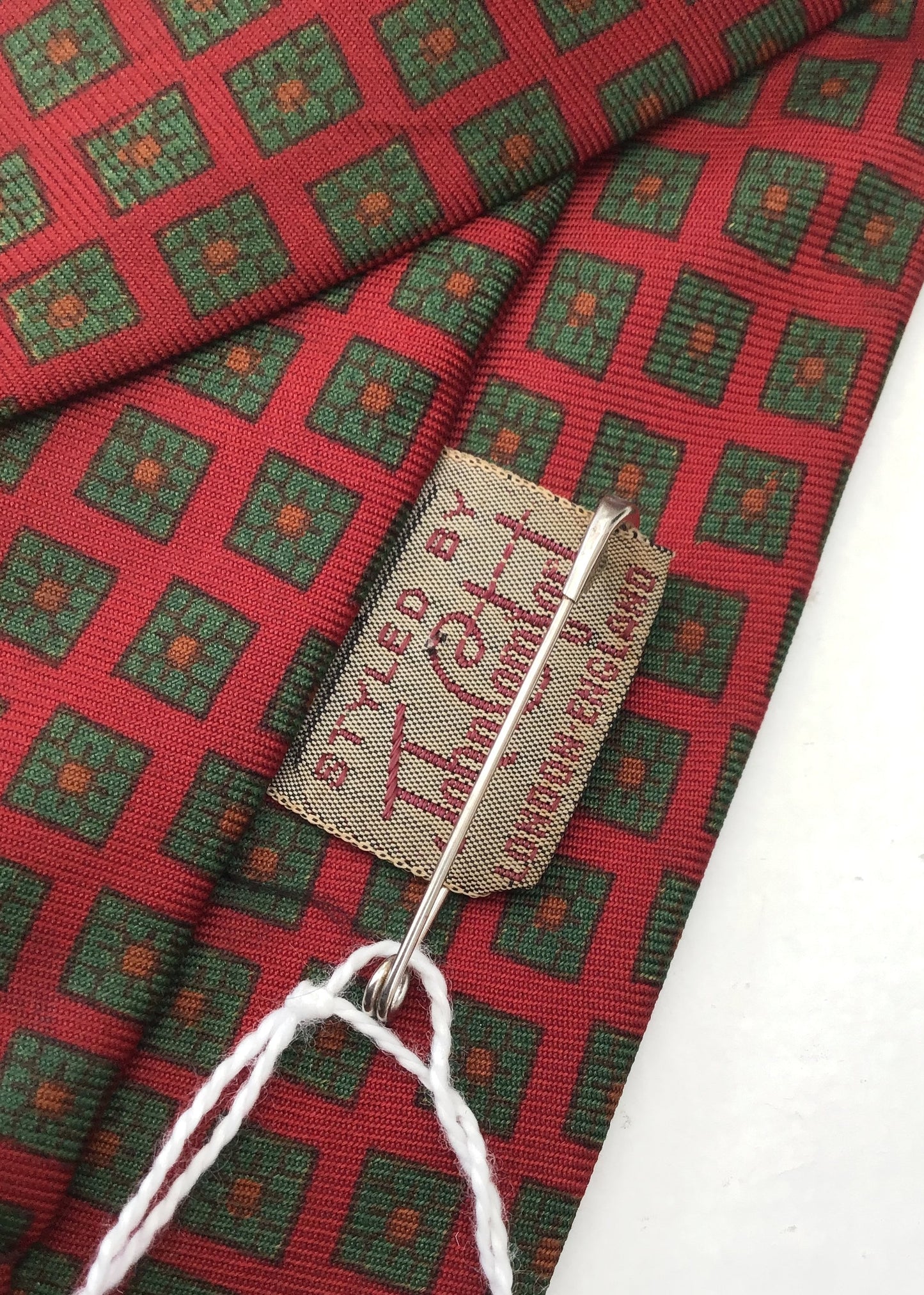Vintage Red Silk Tie • John Comfort NeckTie