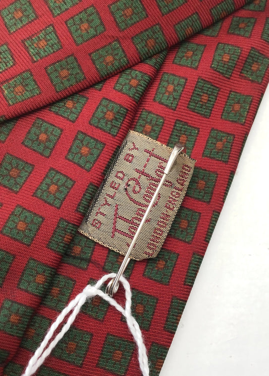 Vintage Red Silk Tie • John Comfort NeckTie