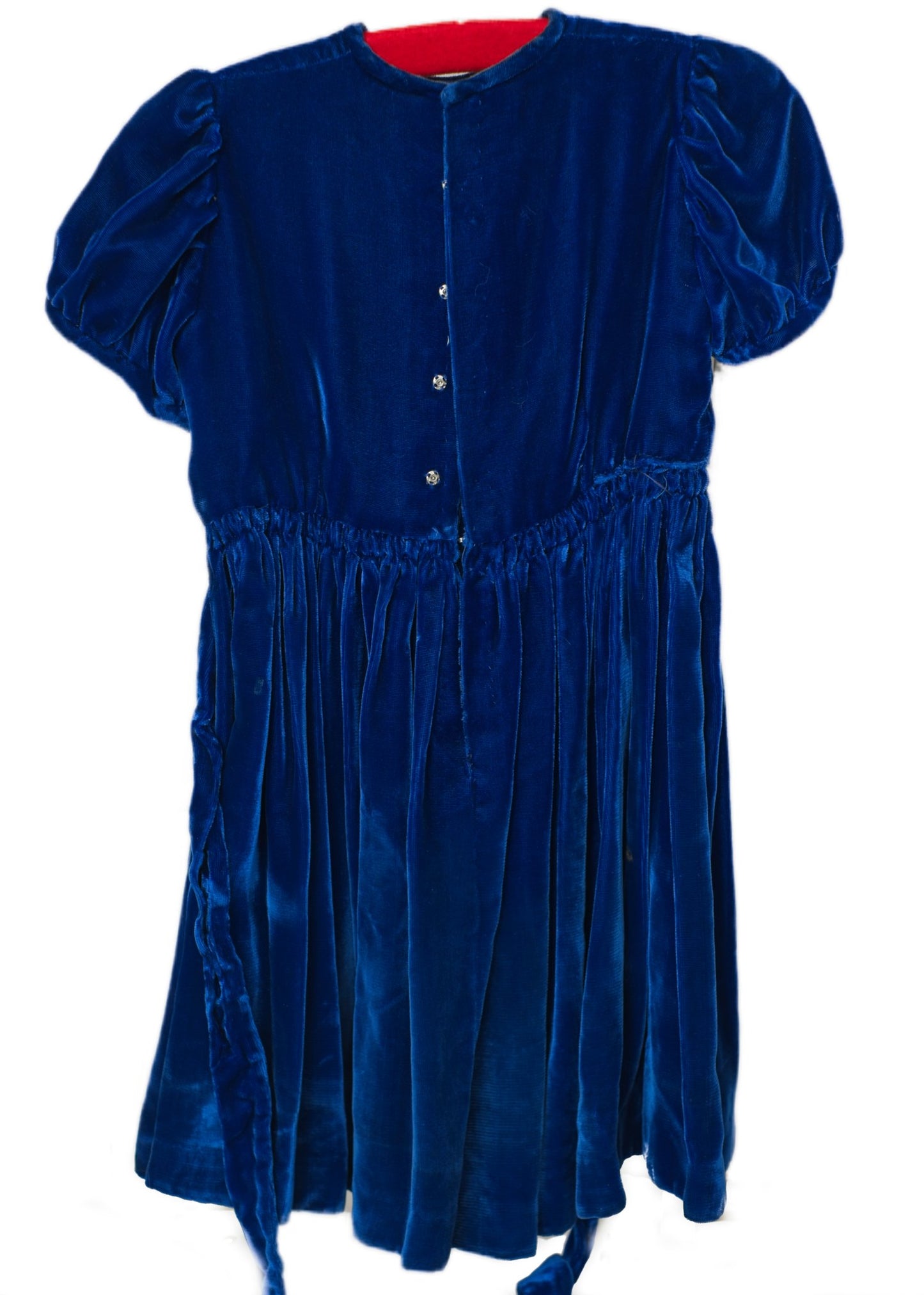 Vintage Little Girl's Blue Velvet Party Dress • Children