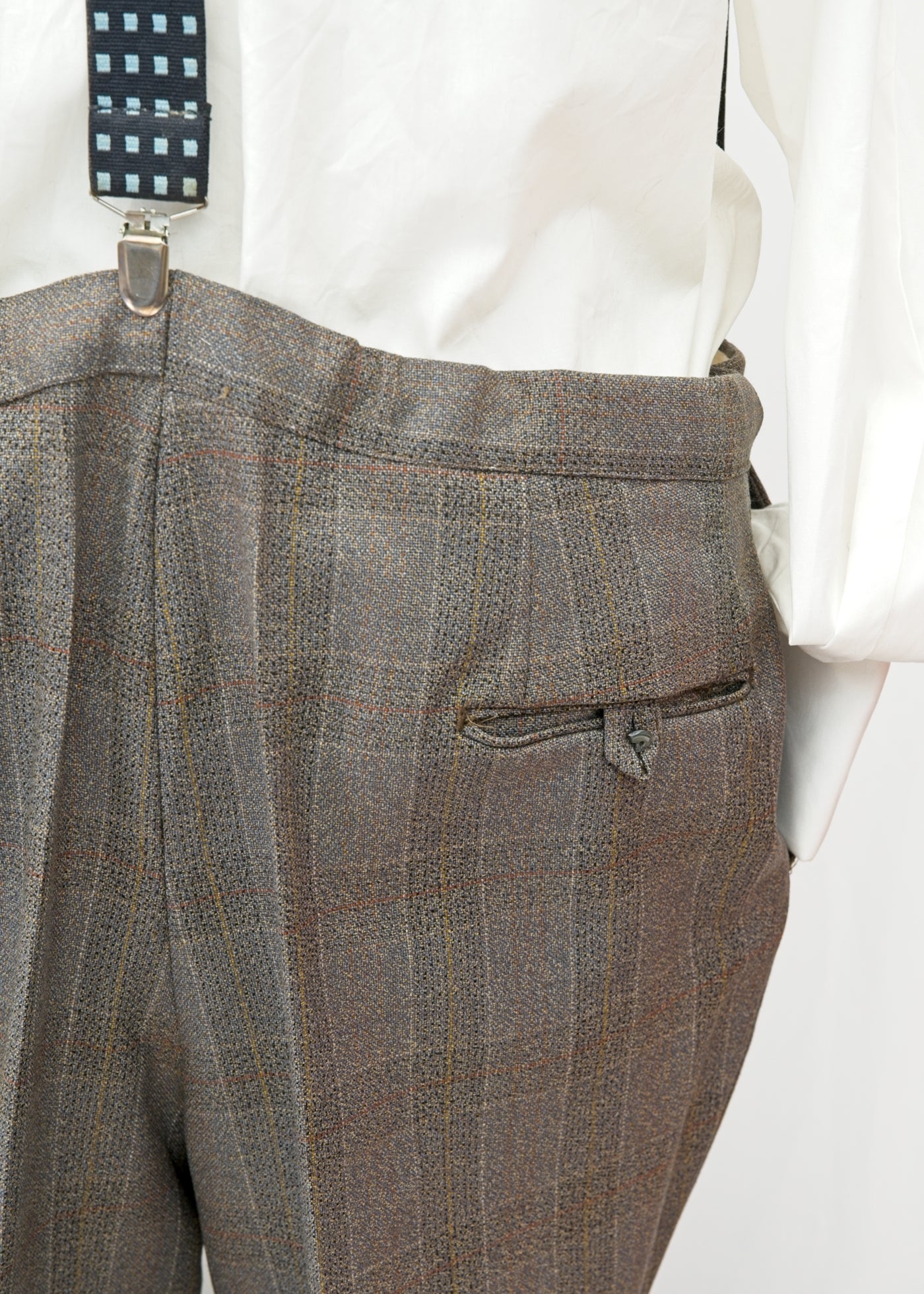 Vintage 70s 2 Piece Kilmaine Grey Check Wool Suit • 44"