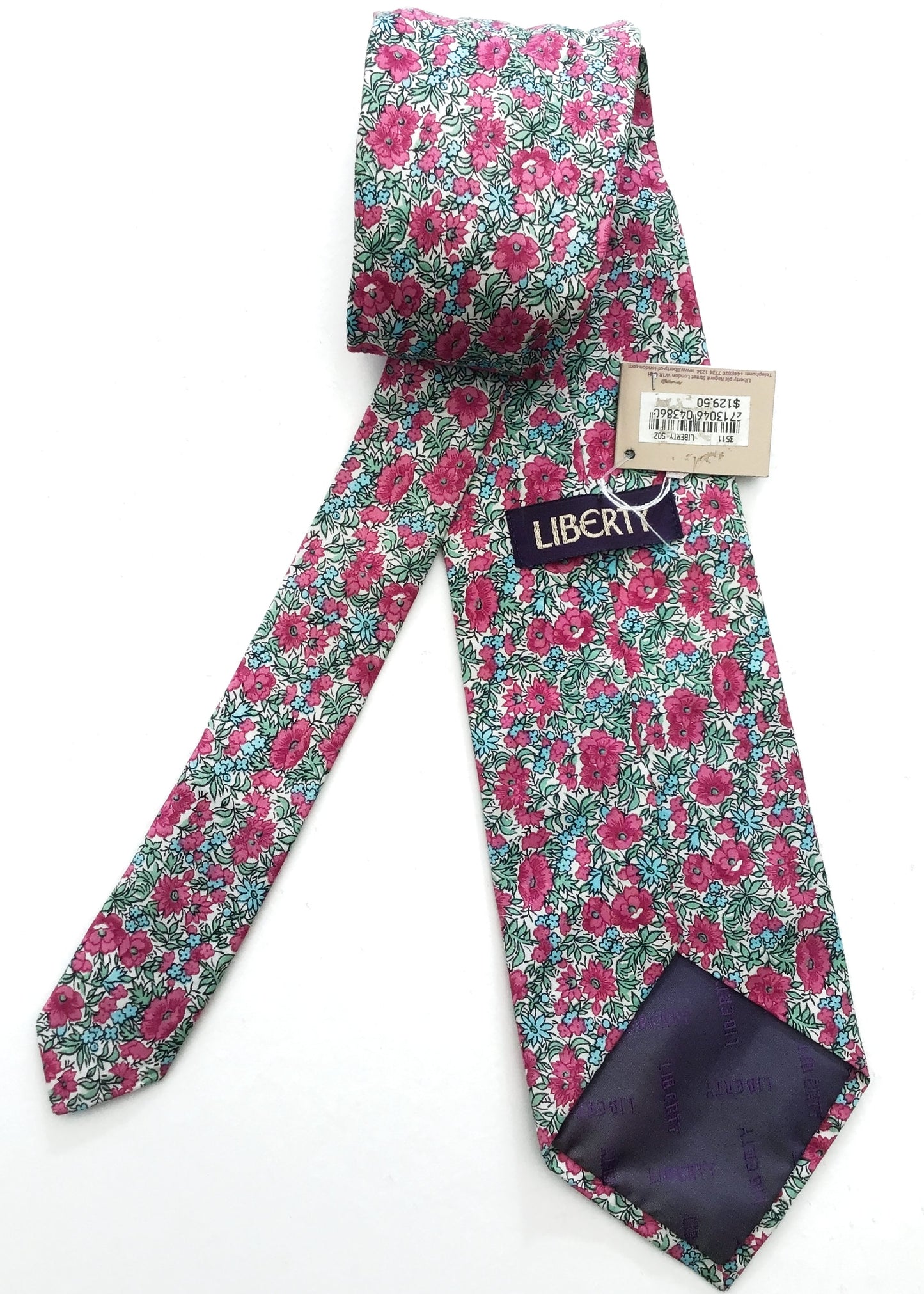 Floral LIberty Rosalind Print Silk Neck Tie • Deadstock