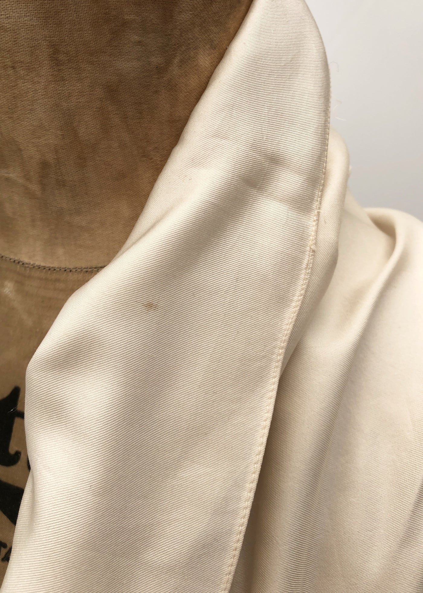 Vintage Long Cream Silk Evening Shawl Scarf • Fringed