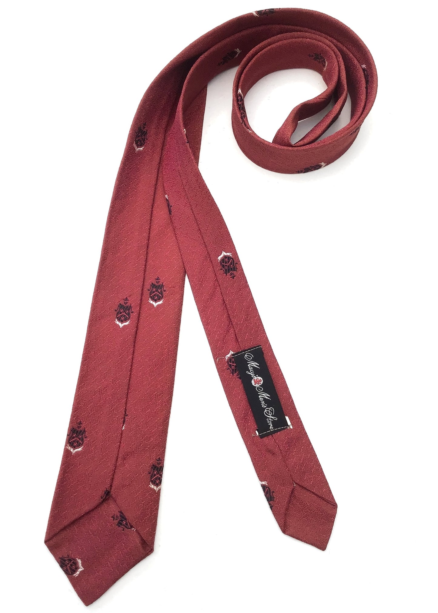 Vintage 60s Burgundy Red Tie • Macy's Men's Store