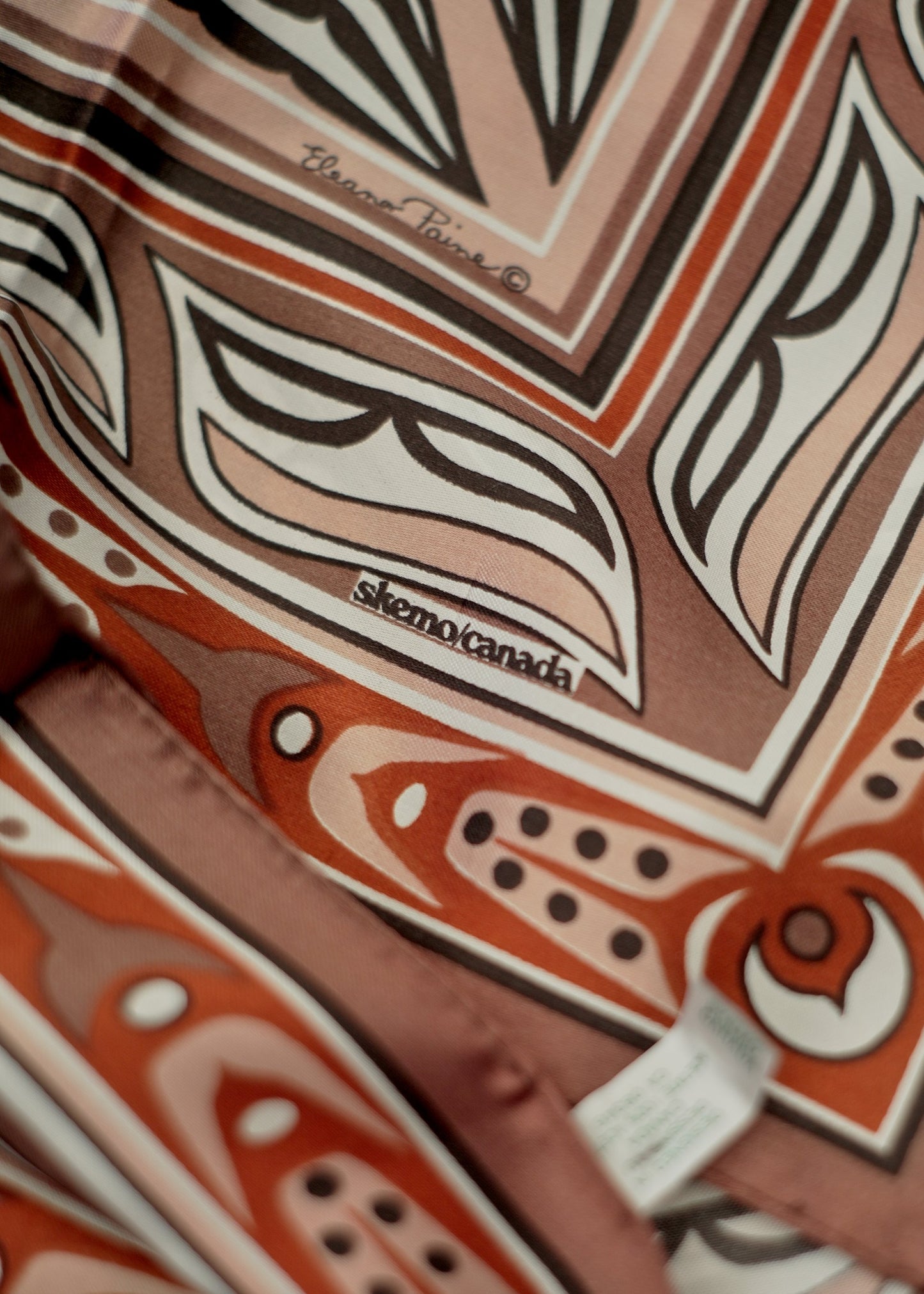 Eleanor Paine Brown Canadian Totem Pacific Northwest Scarf