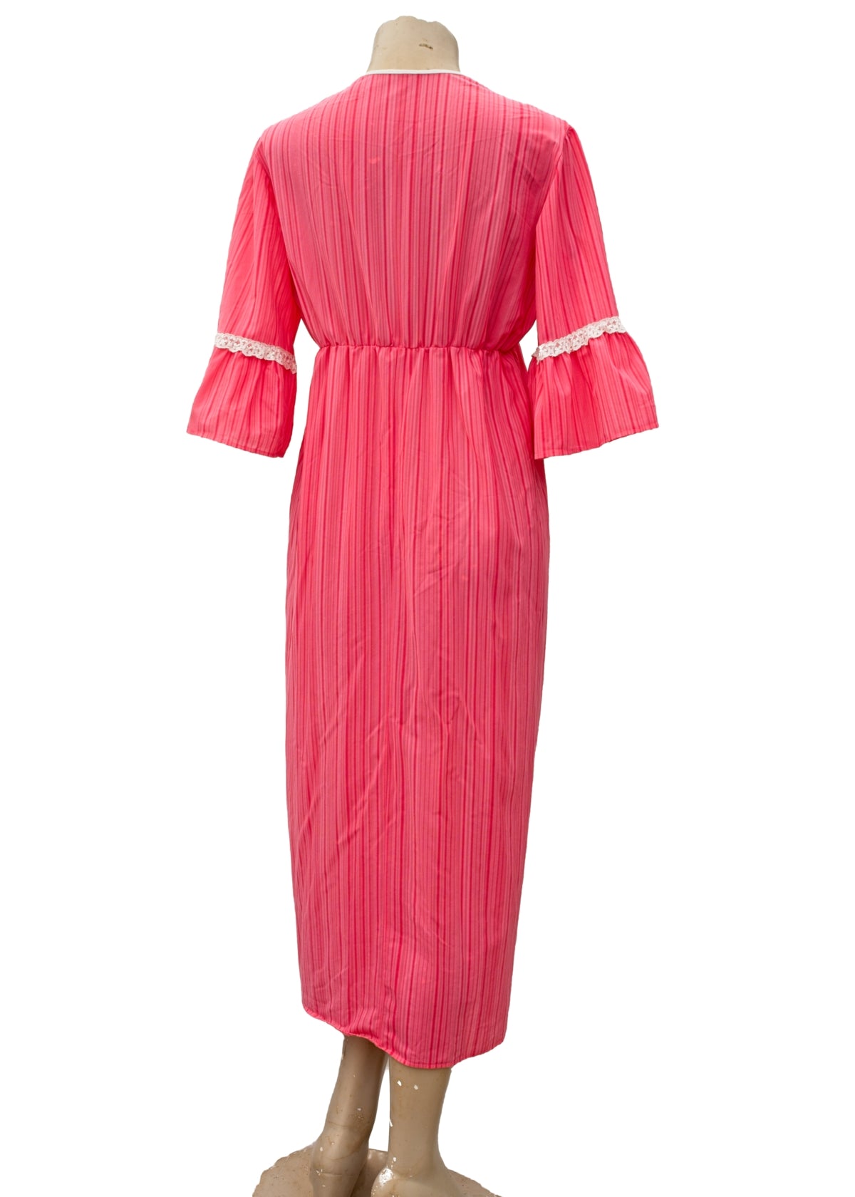 Vintage 70s Pink Brushed Nylon Nightie • Prairie Style