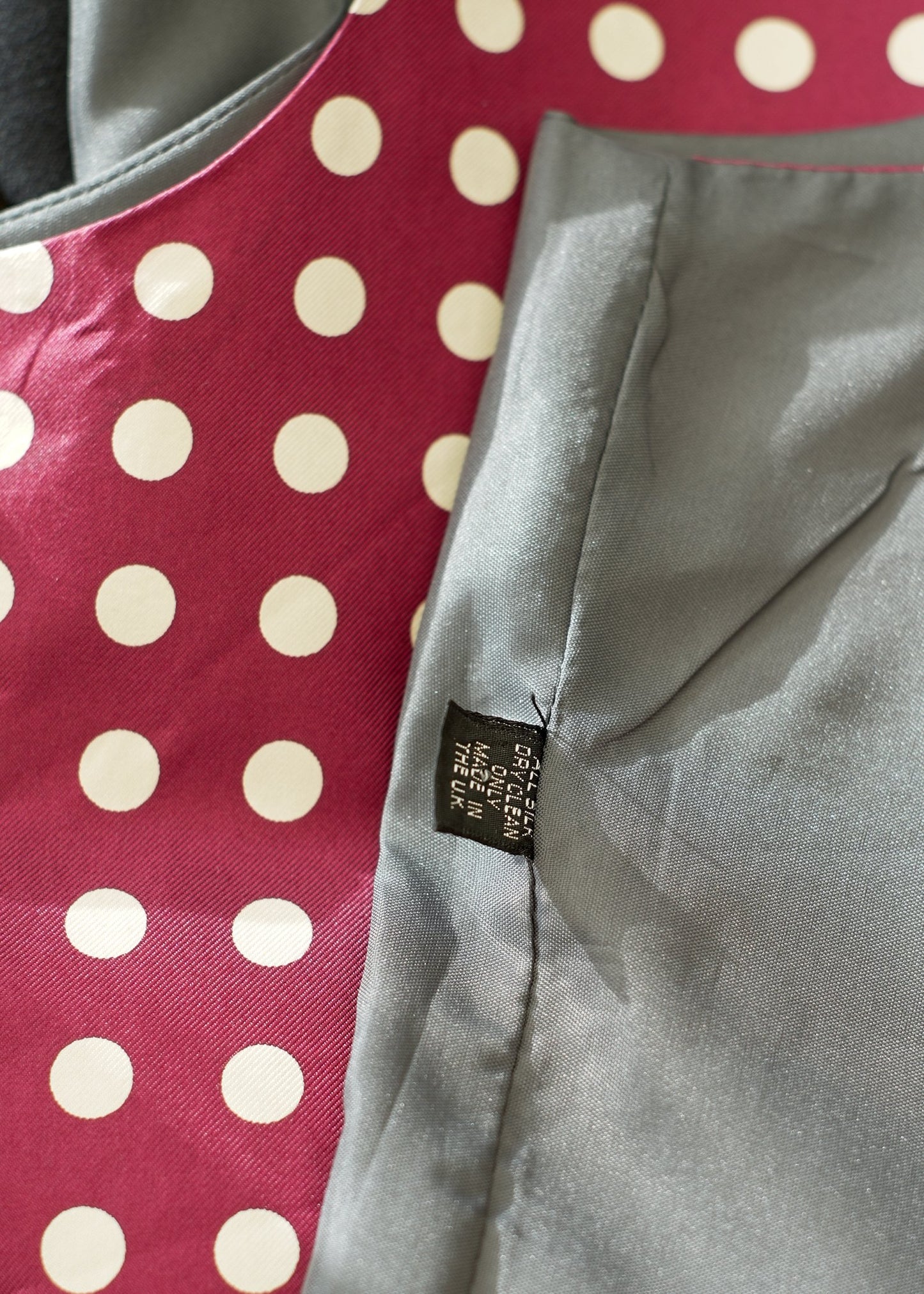 Plum Polka Dot Silk Waistcoat • Lambourne
