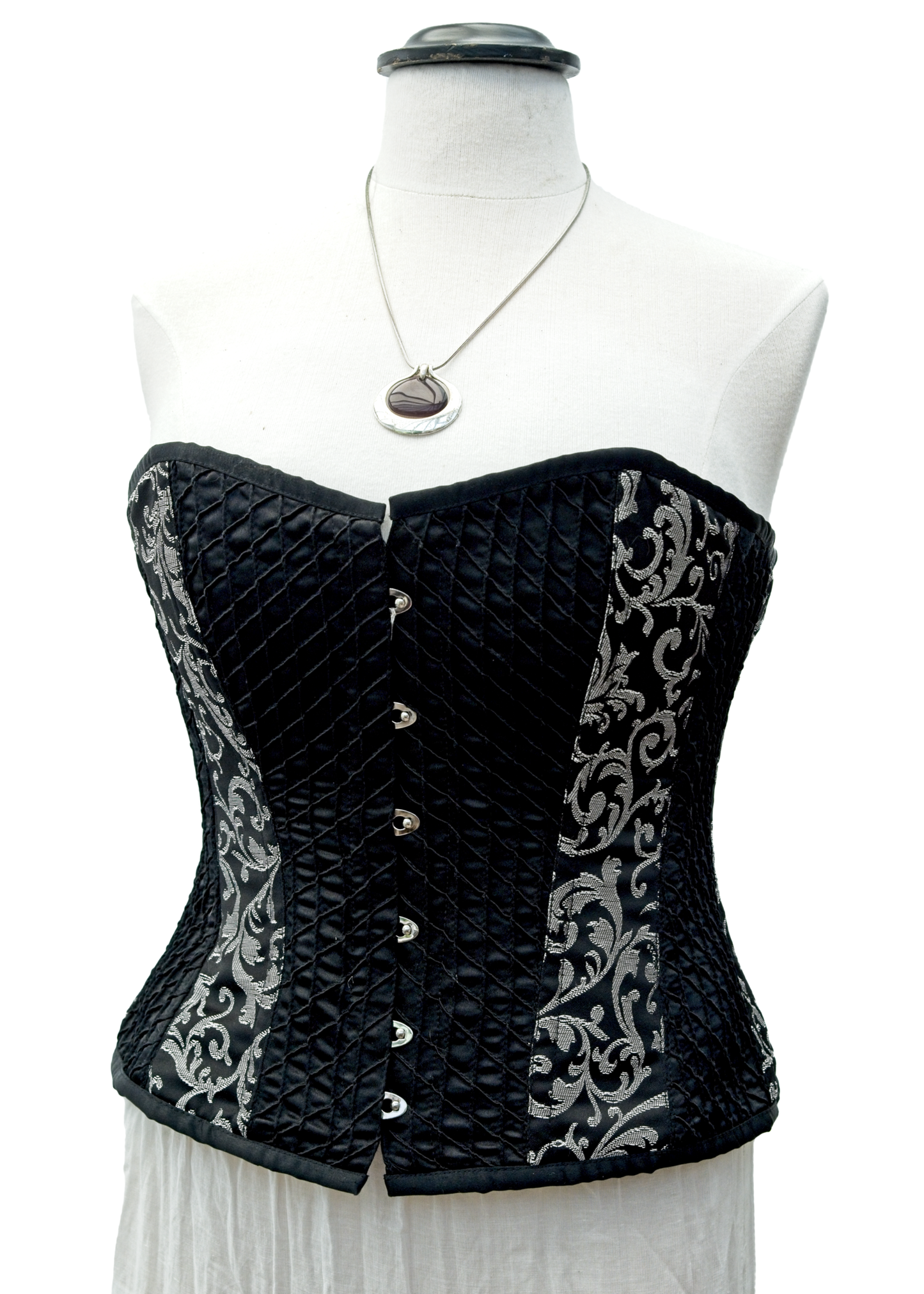 black and silver corset to fit 38 bust