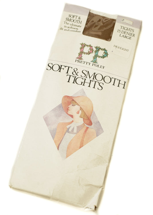 Vintage 80s Pretty Polly Soft and Smooth Tights •  Unopened