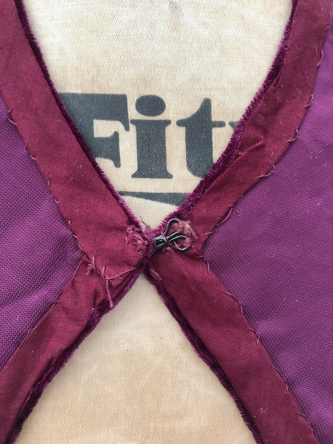 1920s Purple Silk Velvet Cape & Matching Muff Hand Warmer