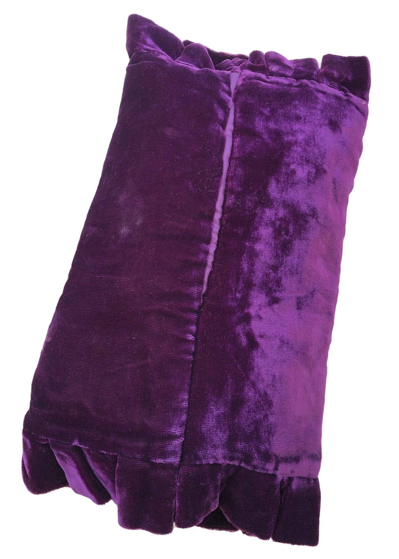 1920s Purple Silk Velvet Cape & Matching Muff Hand Warmer