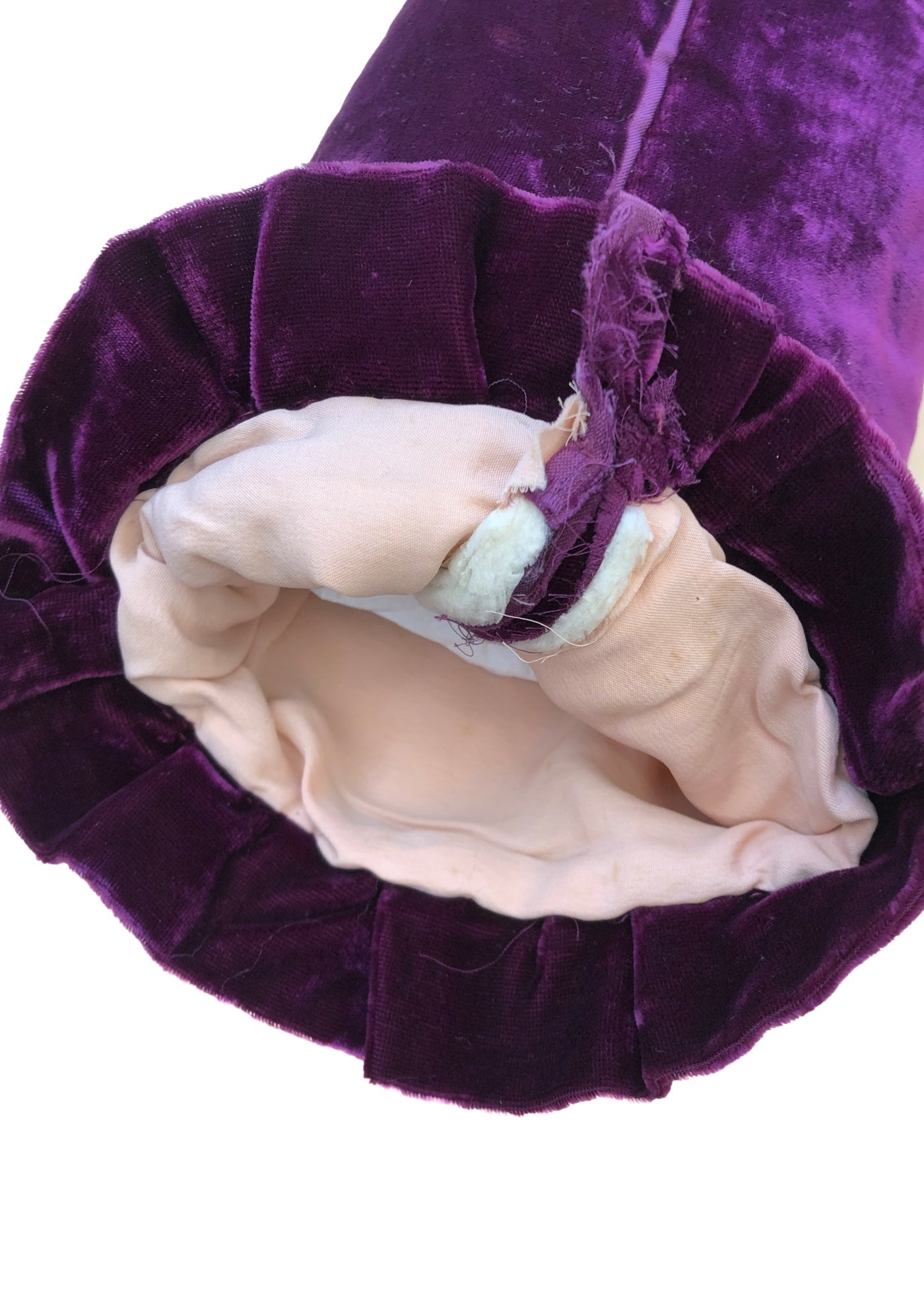 1920s Purple Silk Velvet Cape & Matching Muff Hand Warmer
