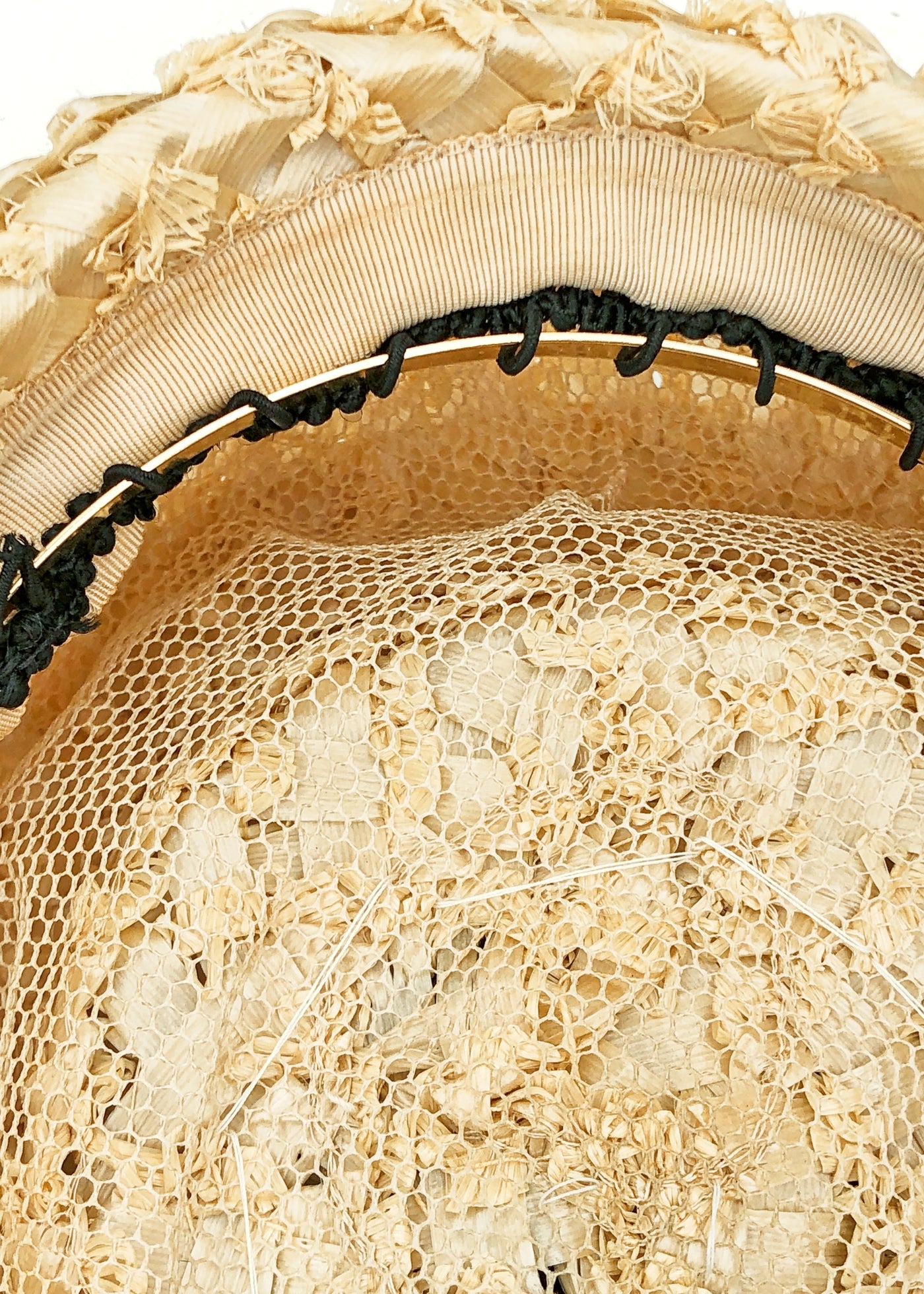 Vintage 60s Raffia Pillbox Hat • John Wanamaker