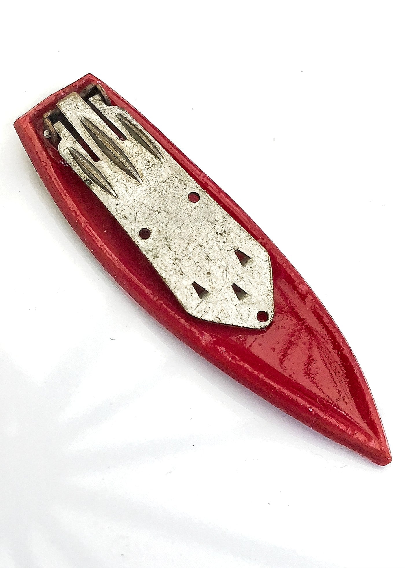 Deco Vintage Red Glass Dress Clip by A.R.