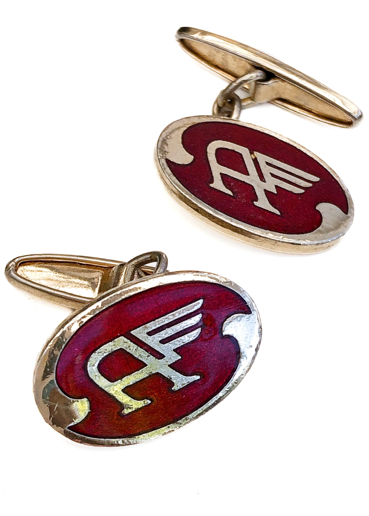 Vintage 30s-40s Austin Motor Company 'Flying A' logo cufflinks • Classic Car Motoring